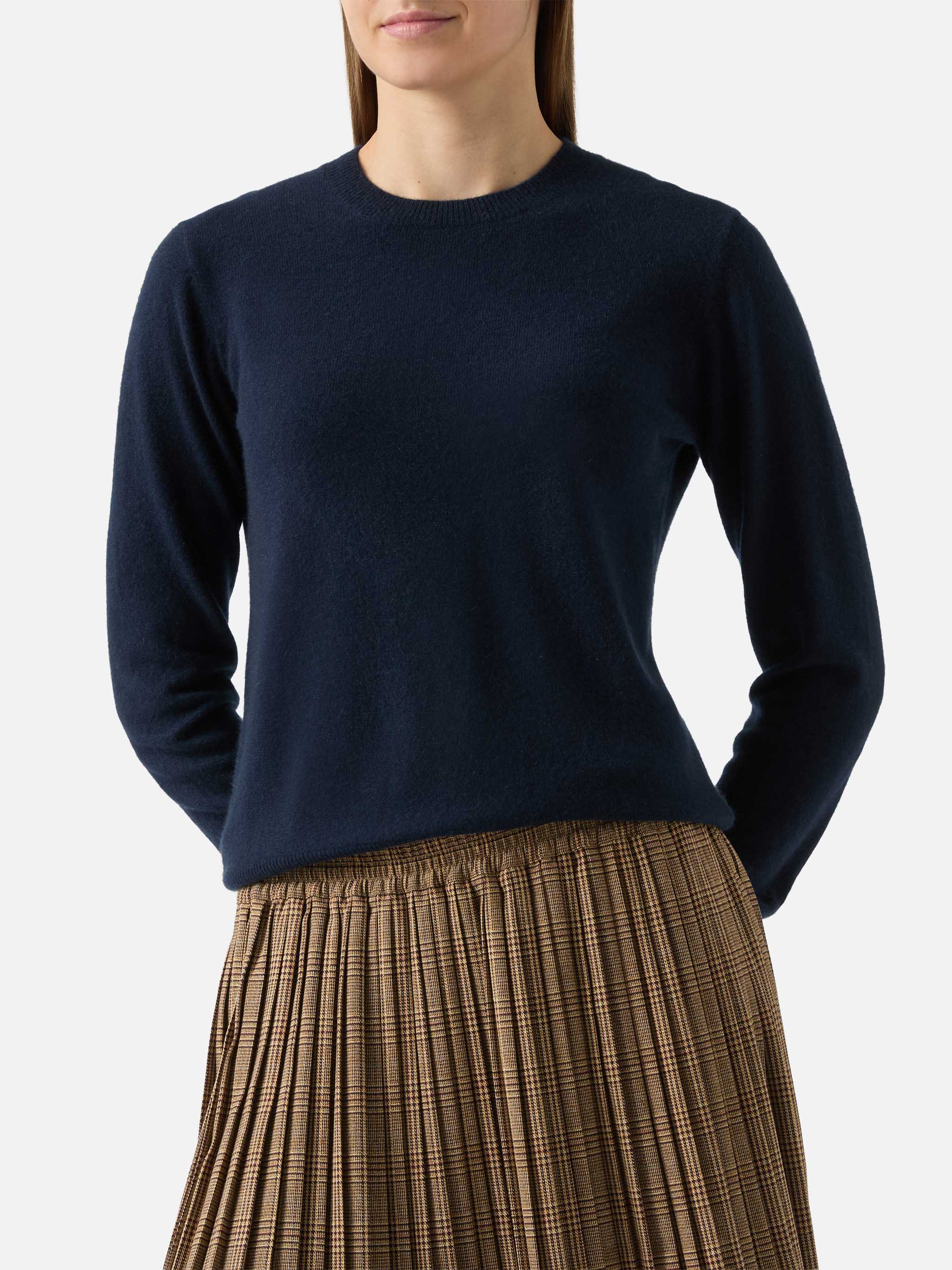 mc2-saint-barth-maglione-sorbonne-donna-in-100-cashmere-blu-notte image 1