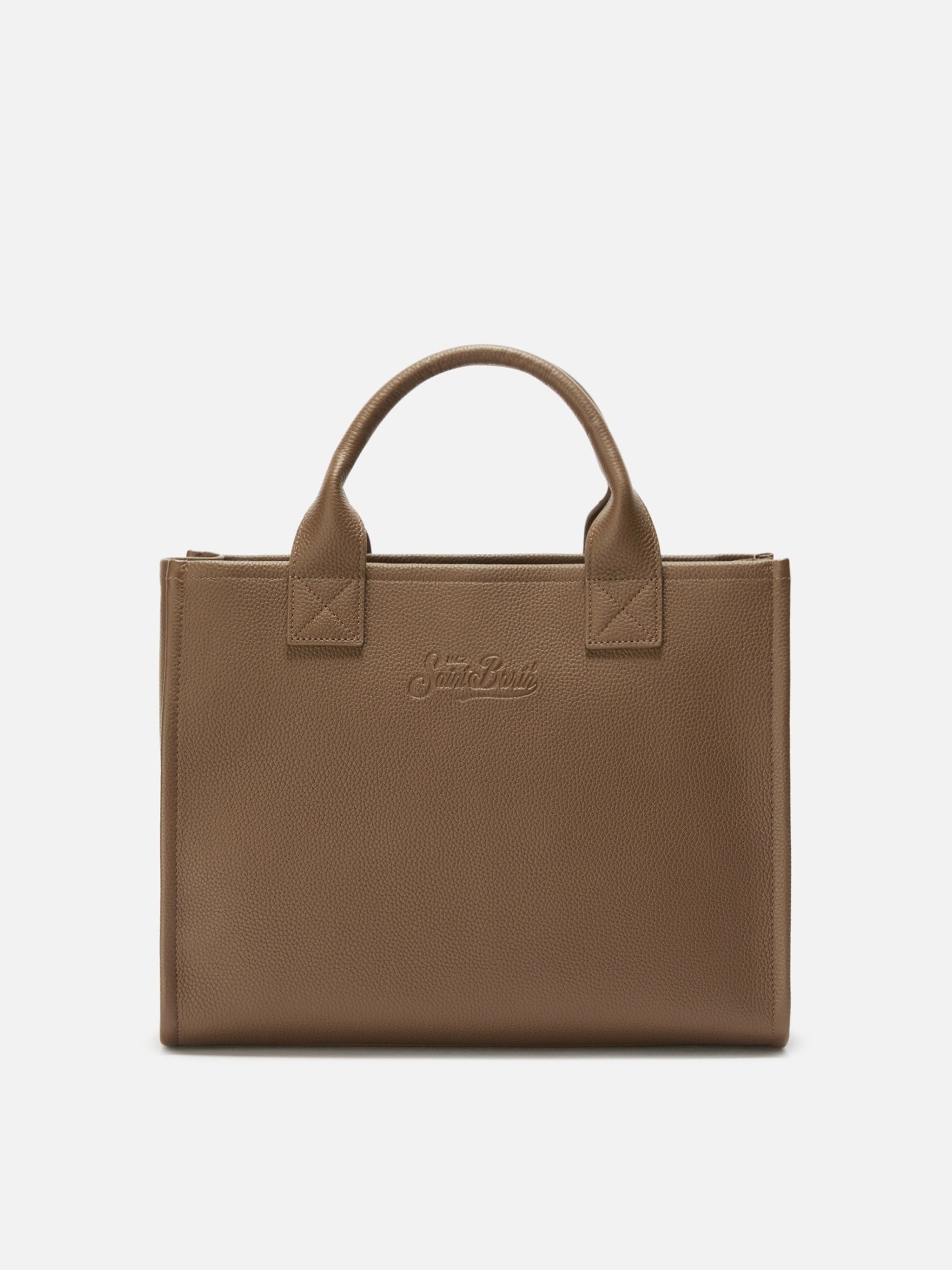 mc2-saint-barth-borsa-a-spalla-vanity-bag-large-in-pelle-martellata-marrone image 4