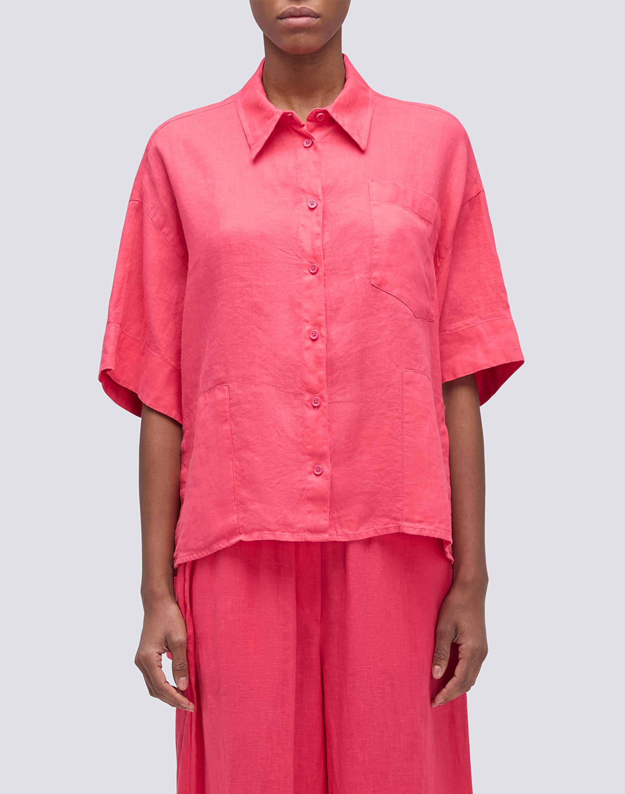 sundek-camicia-donna-in-lino-tinto-capo-relaxed image 2