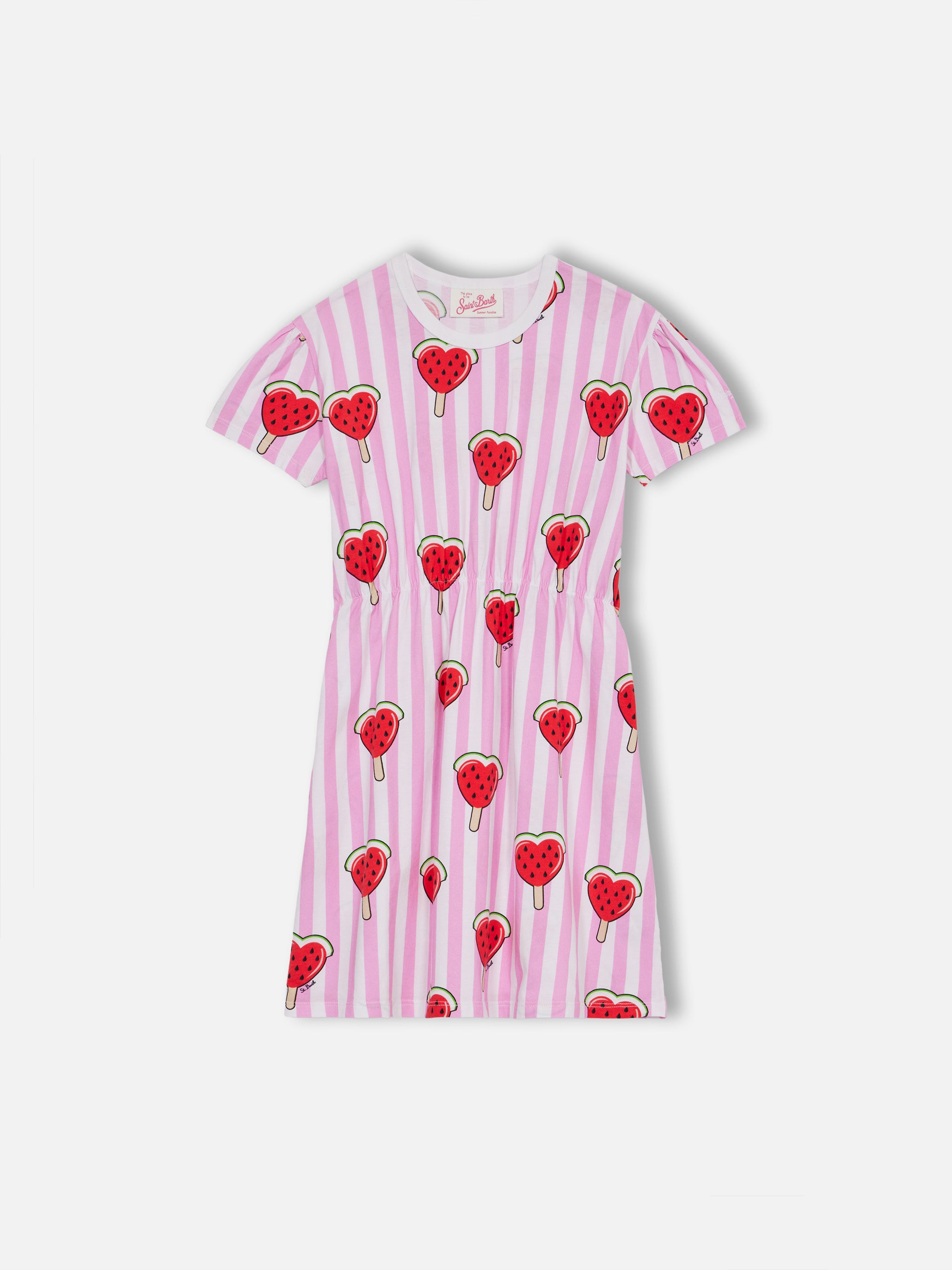 mc2-saint-barth-leila-abito-in-jersey-di-cotone-da-bambina-stampa-anguria-rosa image 1