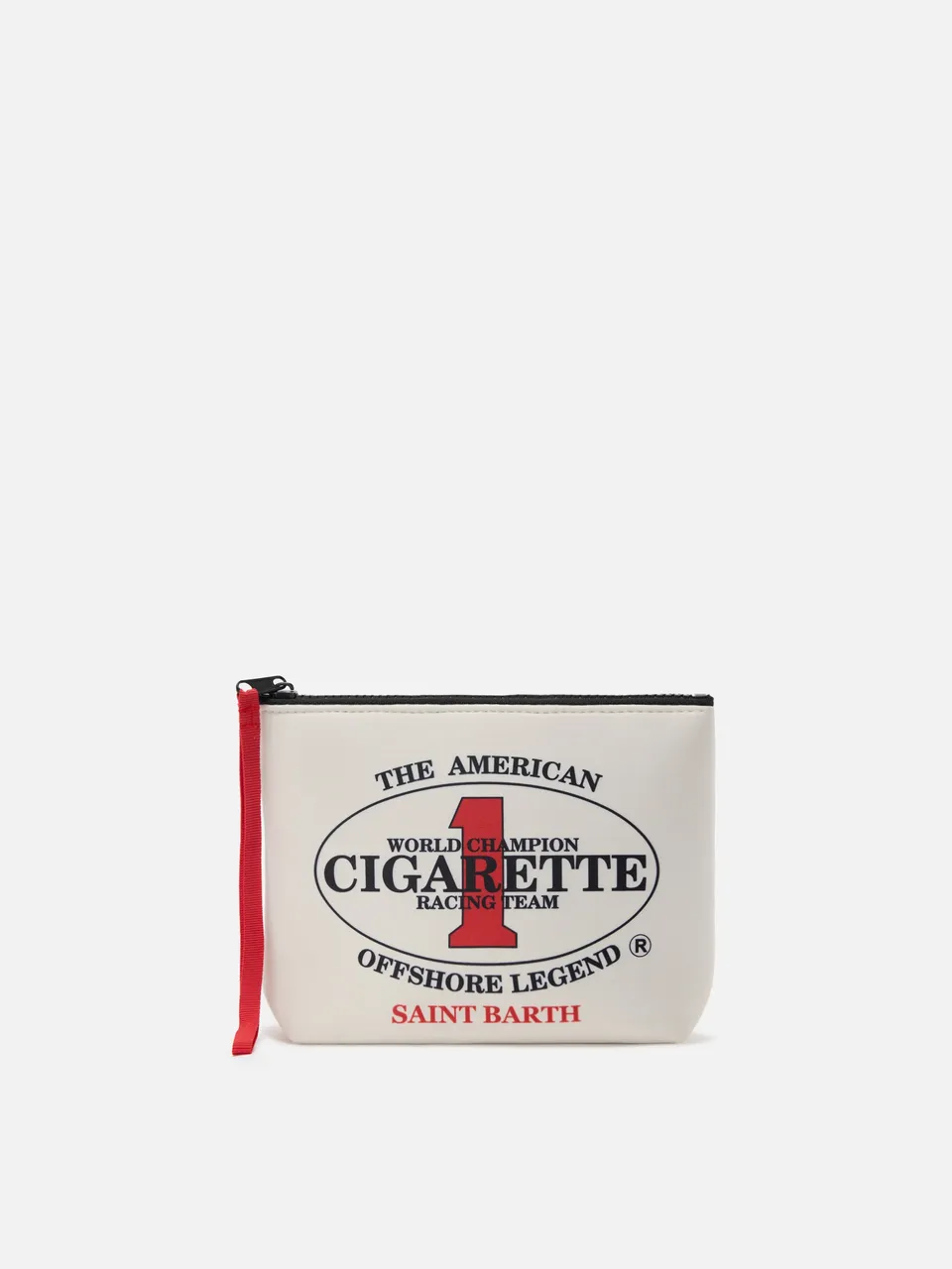 pochette-mc2-saint-barth-aline-in-scuba-bianca-con-ricamo-cigarette-racing-team- image 1