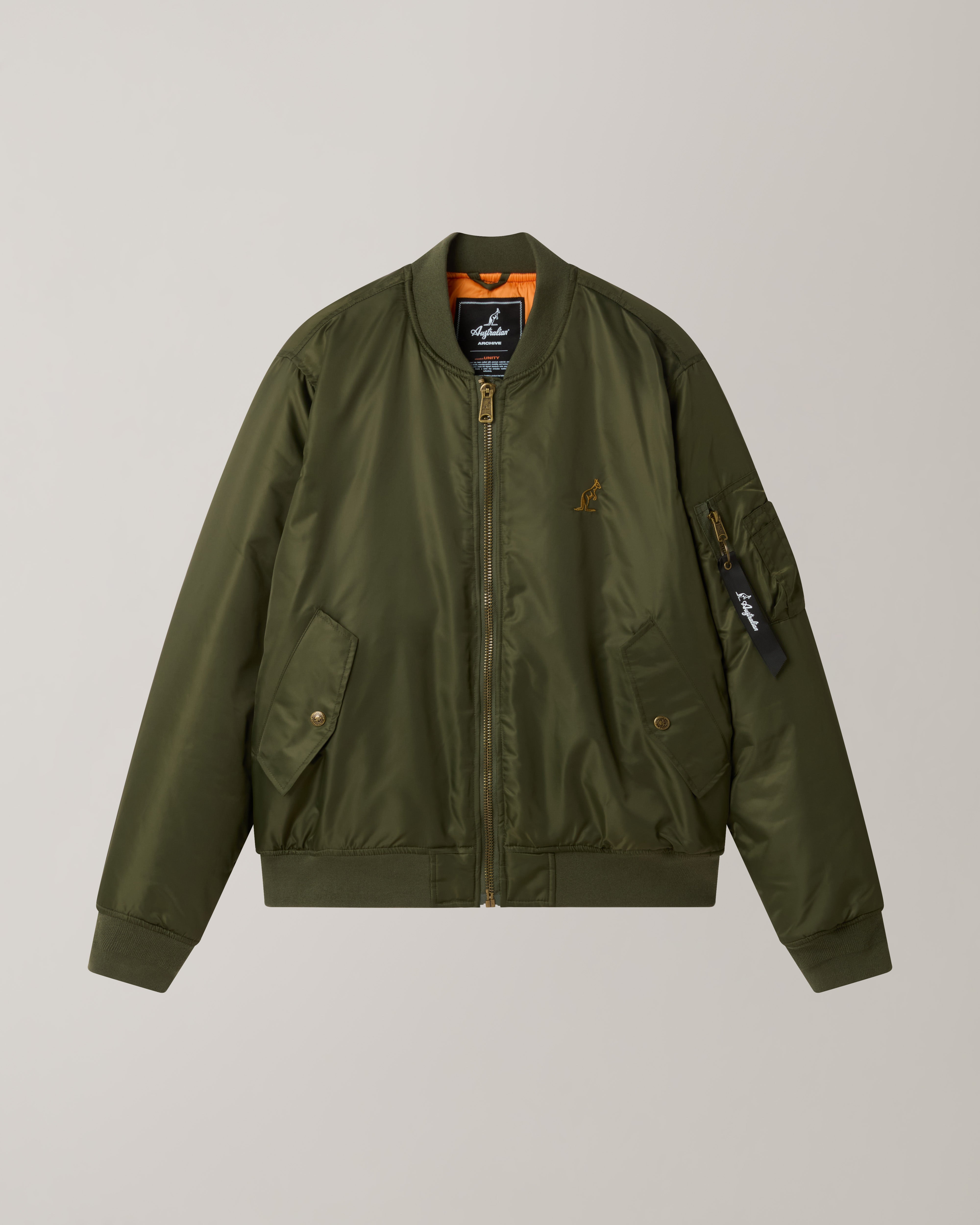 australian-archive-bomber-jacket-in-twill-di-nylon-con-fodera-jacquard image 8
