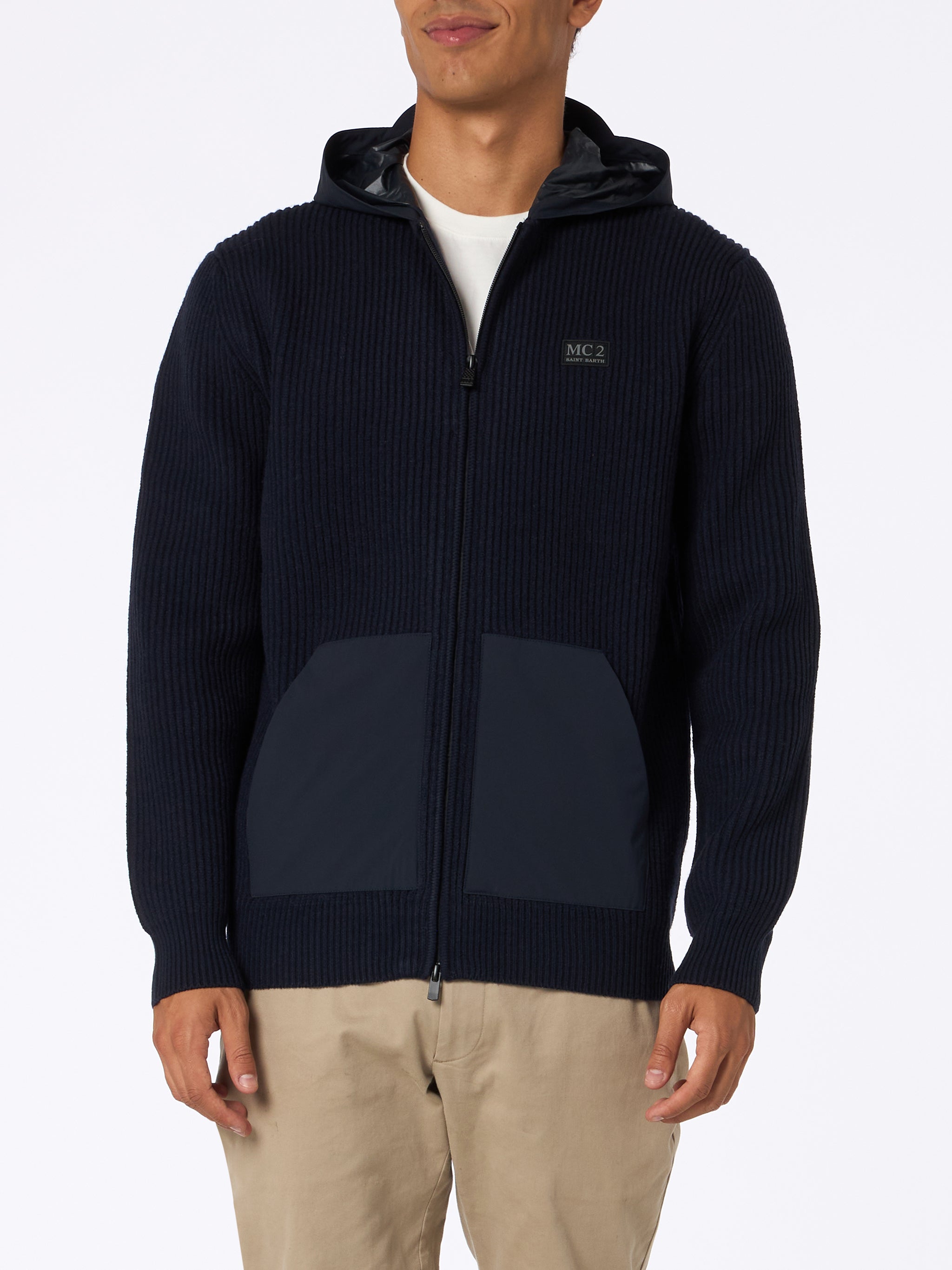 mc2-saint-barth-maglia-wiberg-full-zip-in-misto-tessuto-tecnico-blu-navy-uomo image 2
