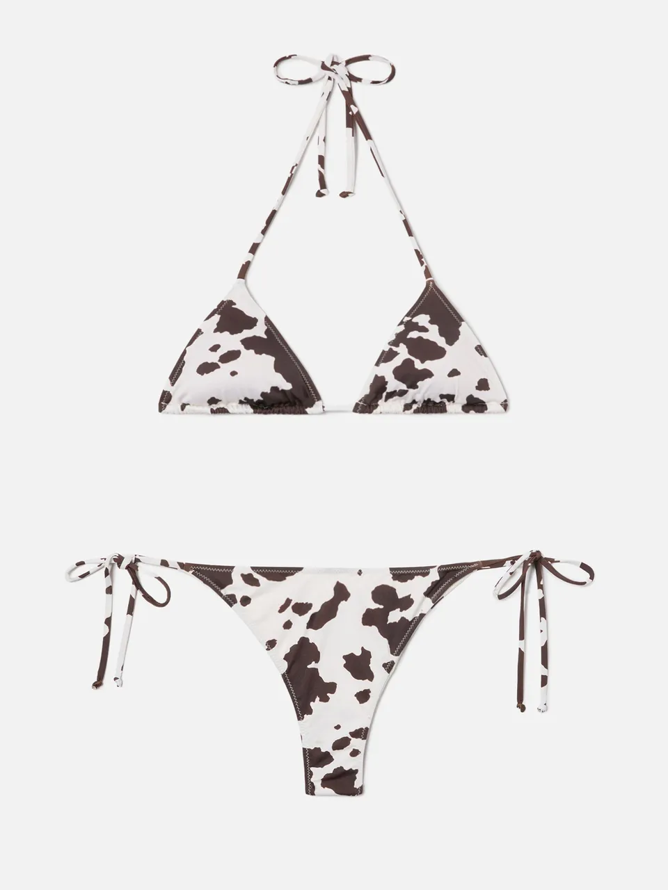 mc2-saint-barth-bikini-leah-teen-a-triangolo-stampa-muccata-marrone-e-panna image 1