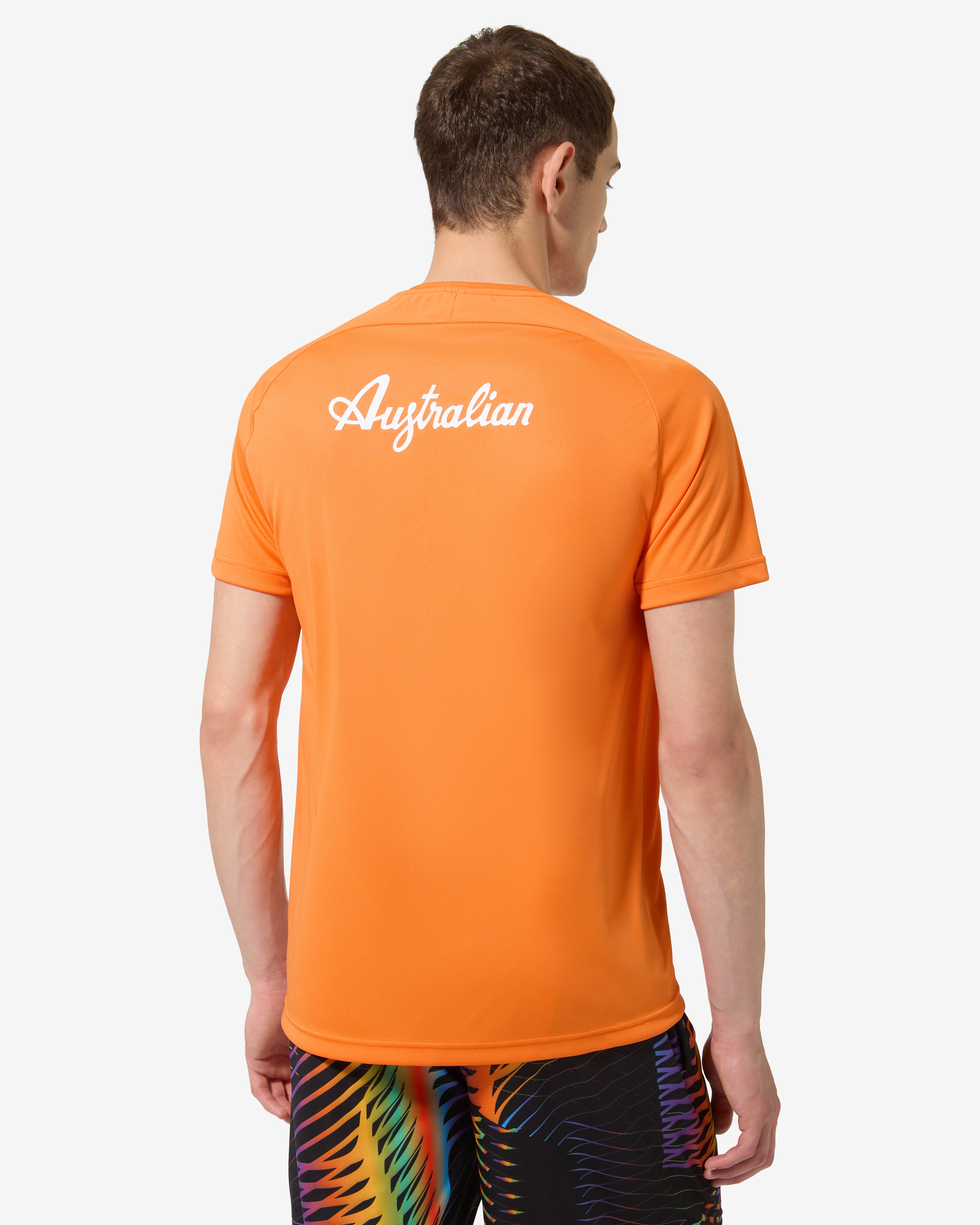 australian-easy-t-shirt-arancio-acceso-ace-traspirante-made-in-italy image 3