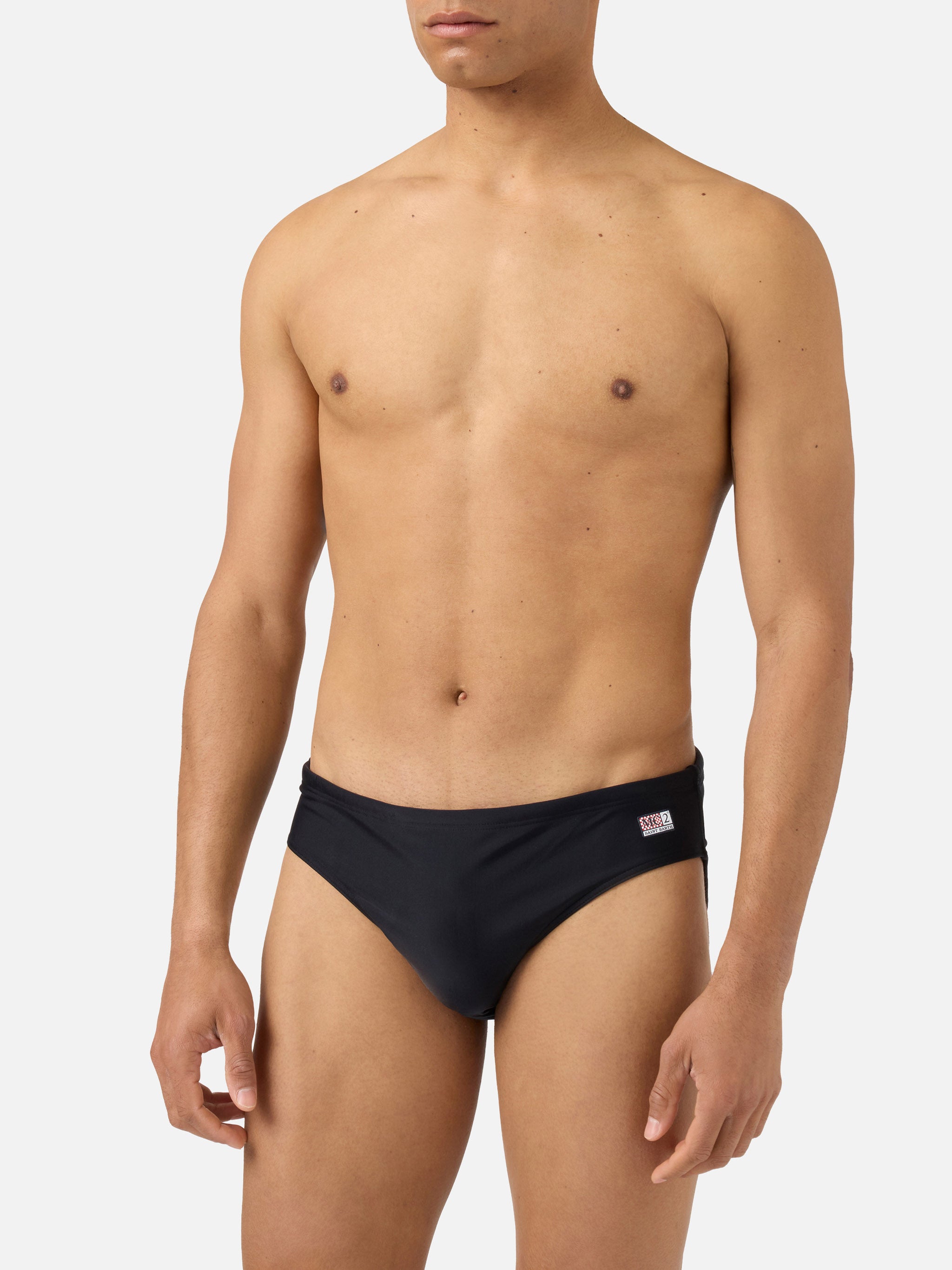 mc2-saint-barth-slip-mare-cayo-nero-tinta-unita-con-protezione-upf-50 image 3