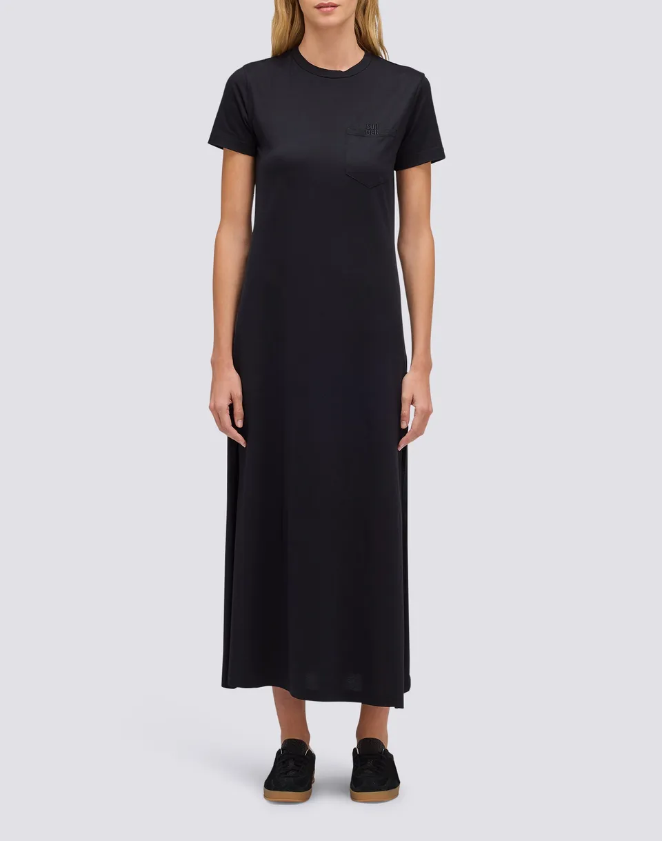 sundek-w214dryj100-abito-lungo-donna-in-cotone-jersey-con-spacchi-laterali image 1