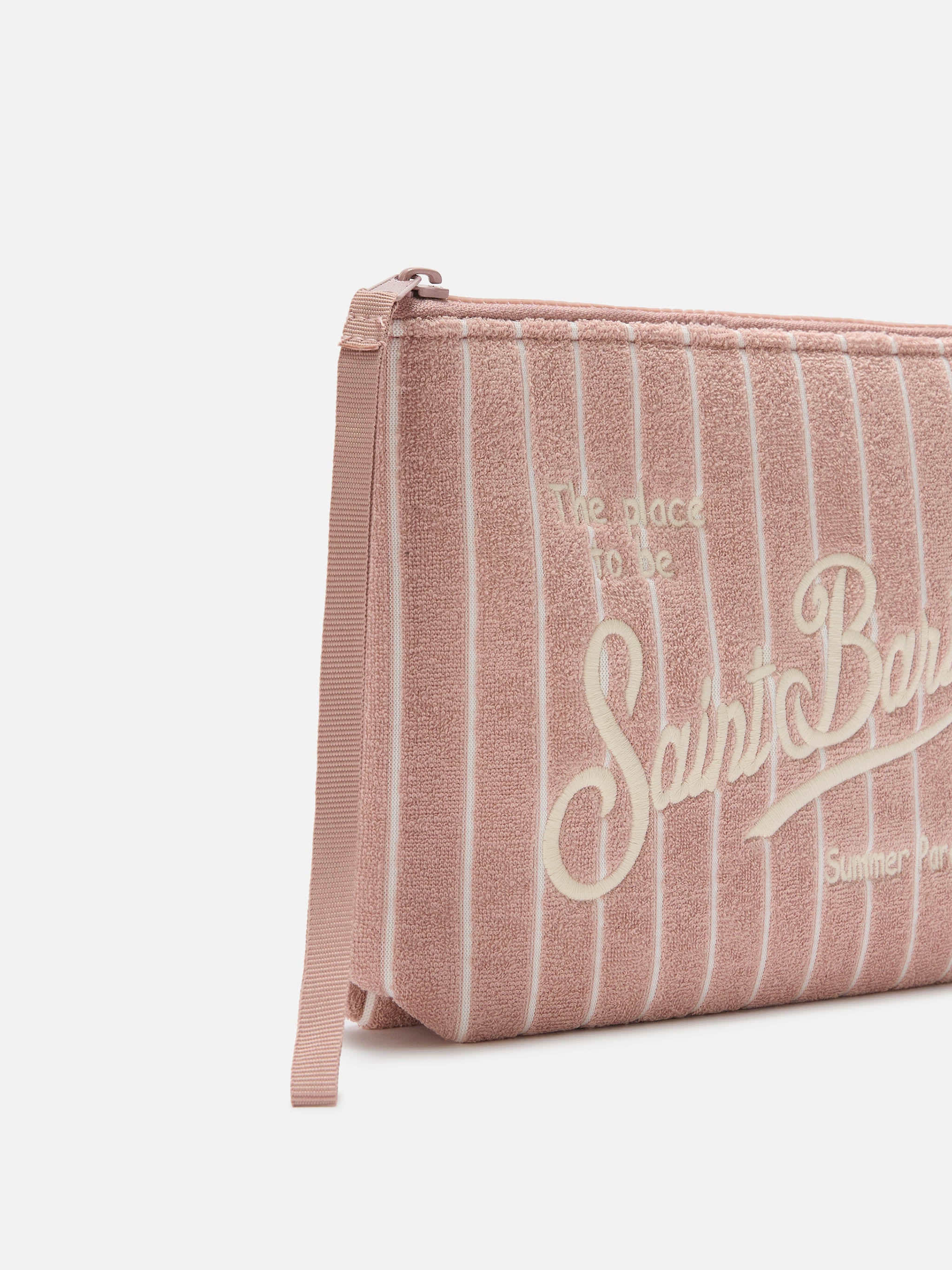 mc2-saint-barth-aline-pochette-spugna-rosa-rigata-rilievo image 2