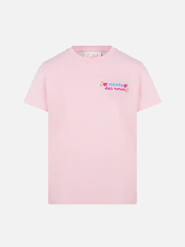 mc2-saint-barth-elly-t-shirt-bambina-rosa-vado-dai-nonni image 1