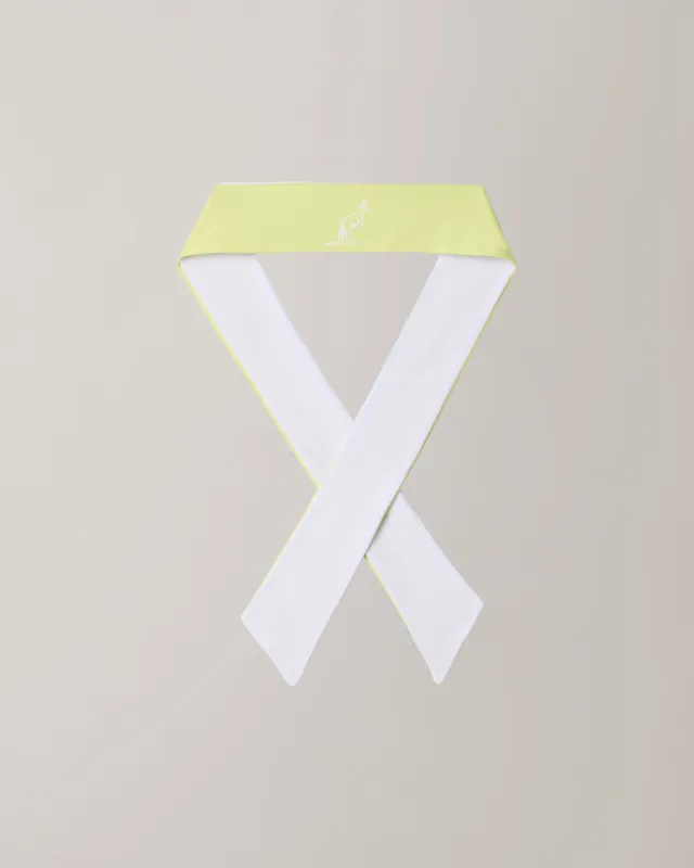 australian-bi-color-sweatband-fascia-tennis-lime-made-in-italy image 1
