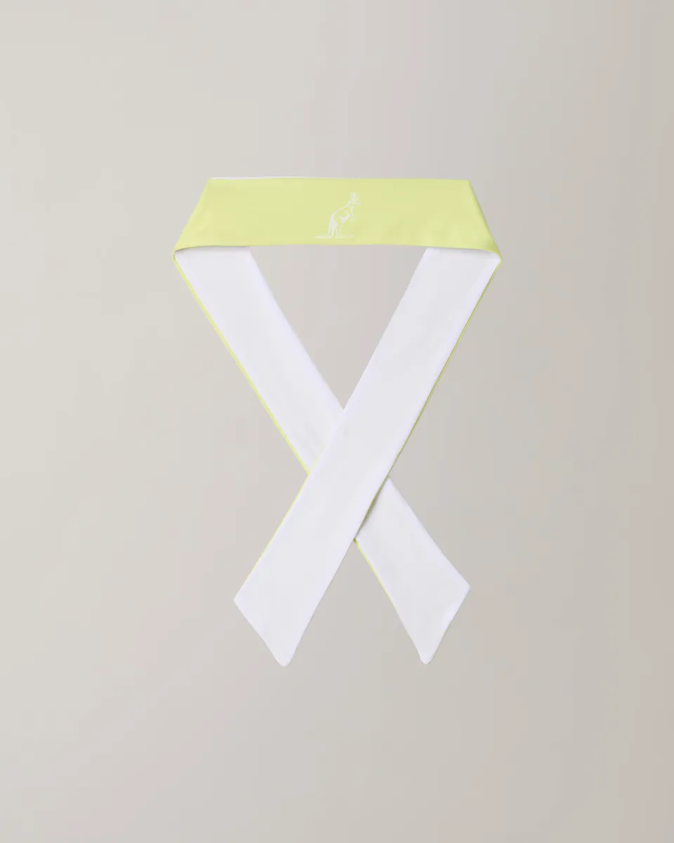 australian-bi-color-sweatband-fascia-tennis-lime-made-in-italy image 1