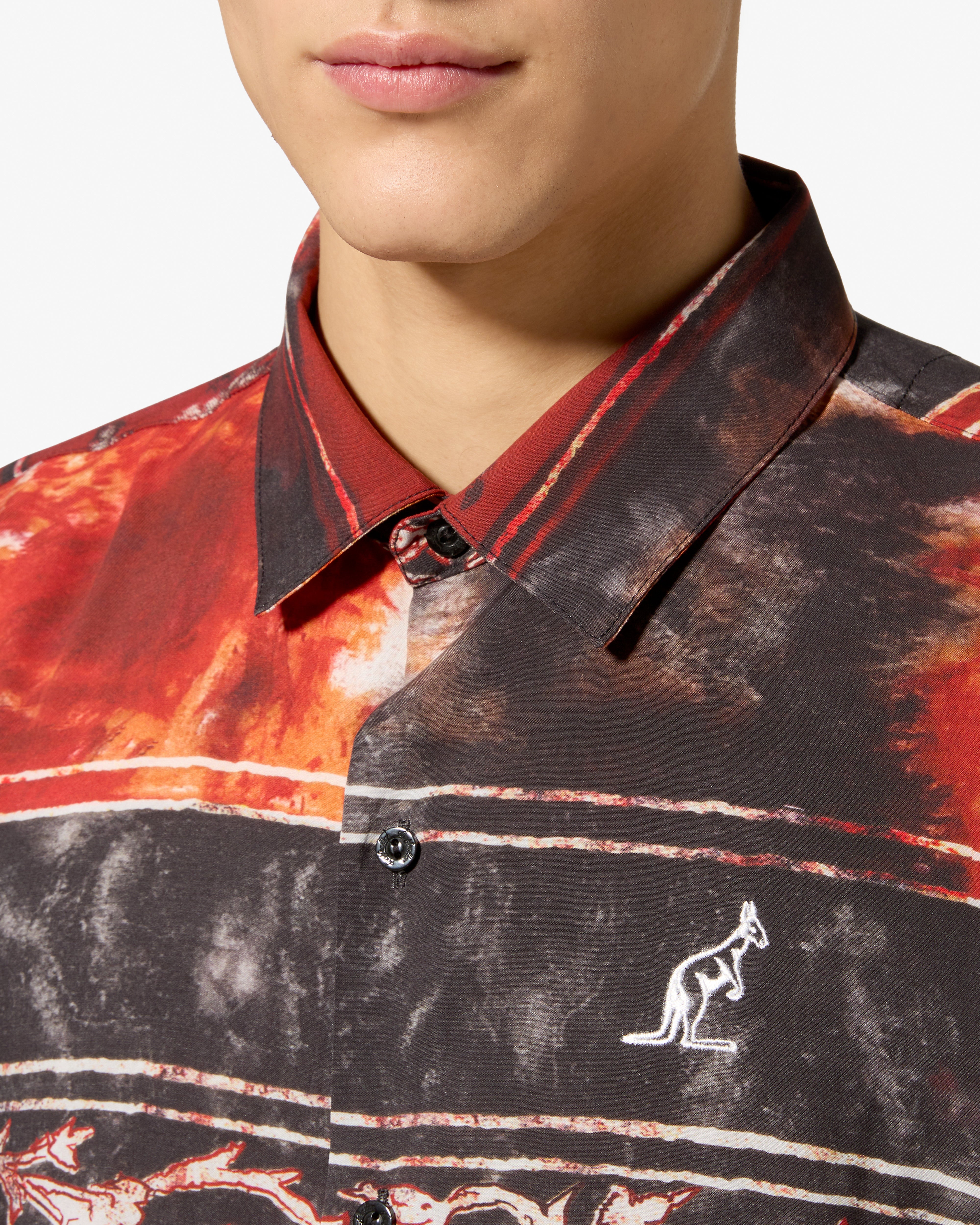 australian-suava-shirt-camicia-baku-rosso-vivo-vestibilit-old-1994 image 5