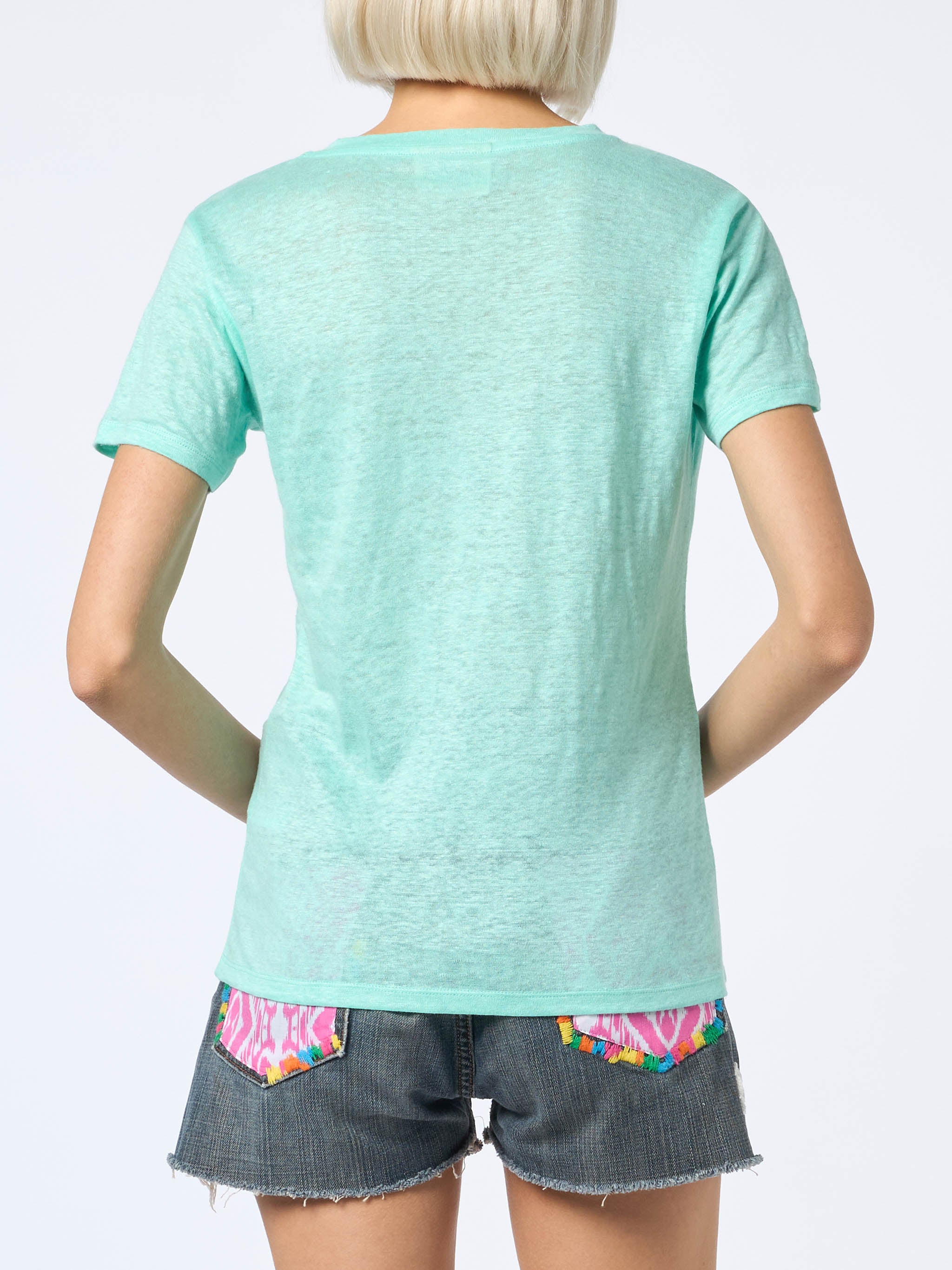 mc2-saint-barth-t-shirt-eloise-in-lino-verde-salvia-con-ricamo image 3