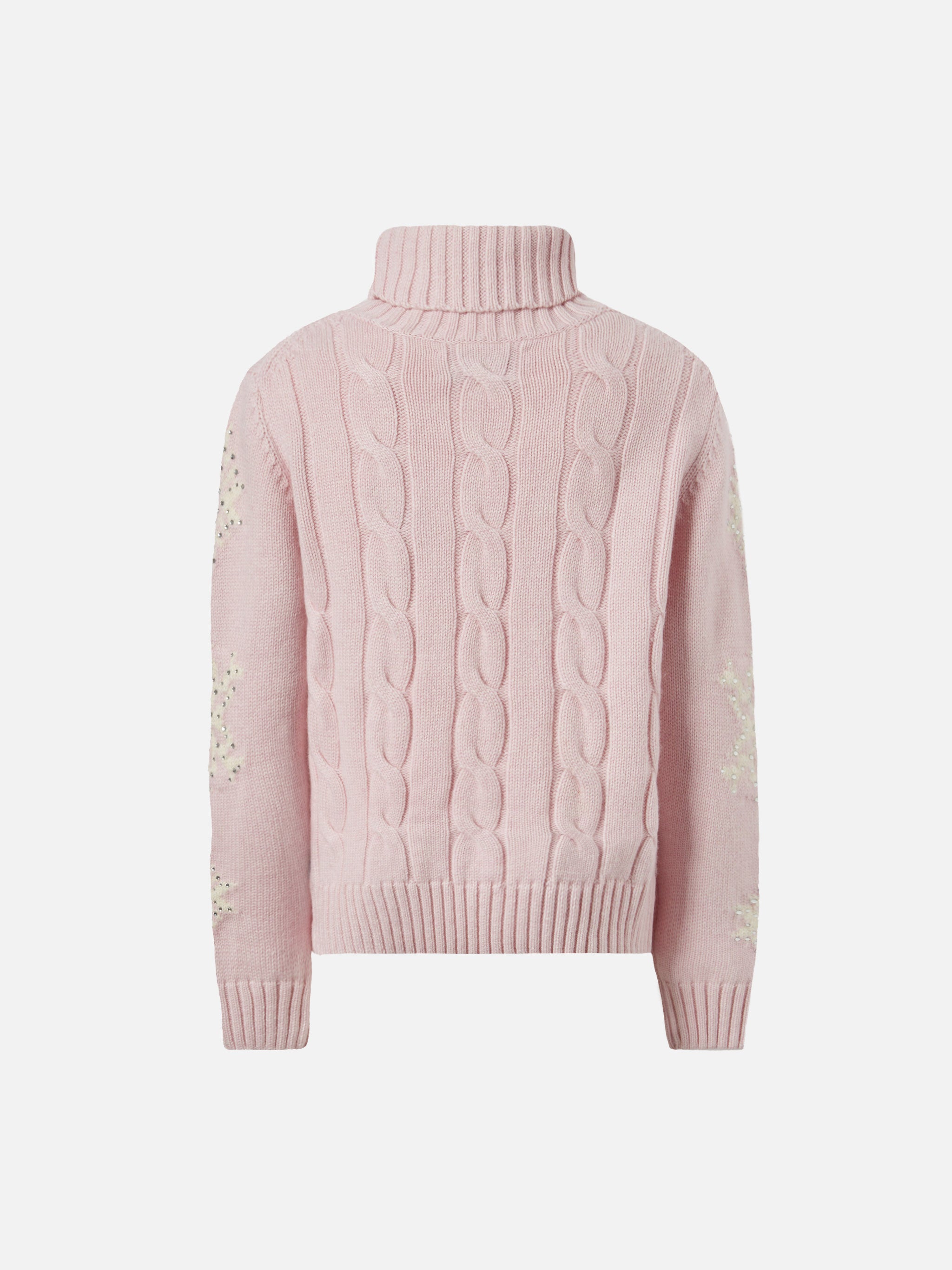 dolcevita-a-trecce-mc2-saint-barth-adler-jr-per-bambina-lana-e-cashmere-rosa-con image 3