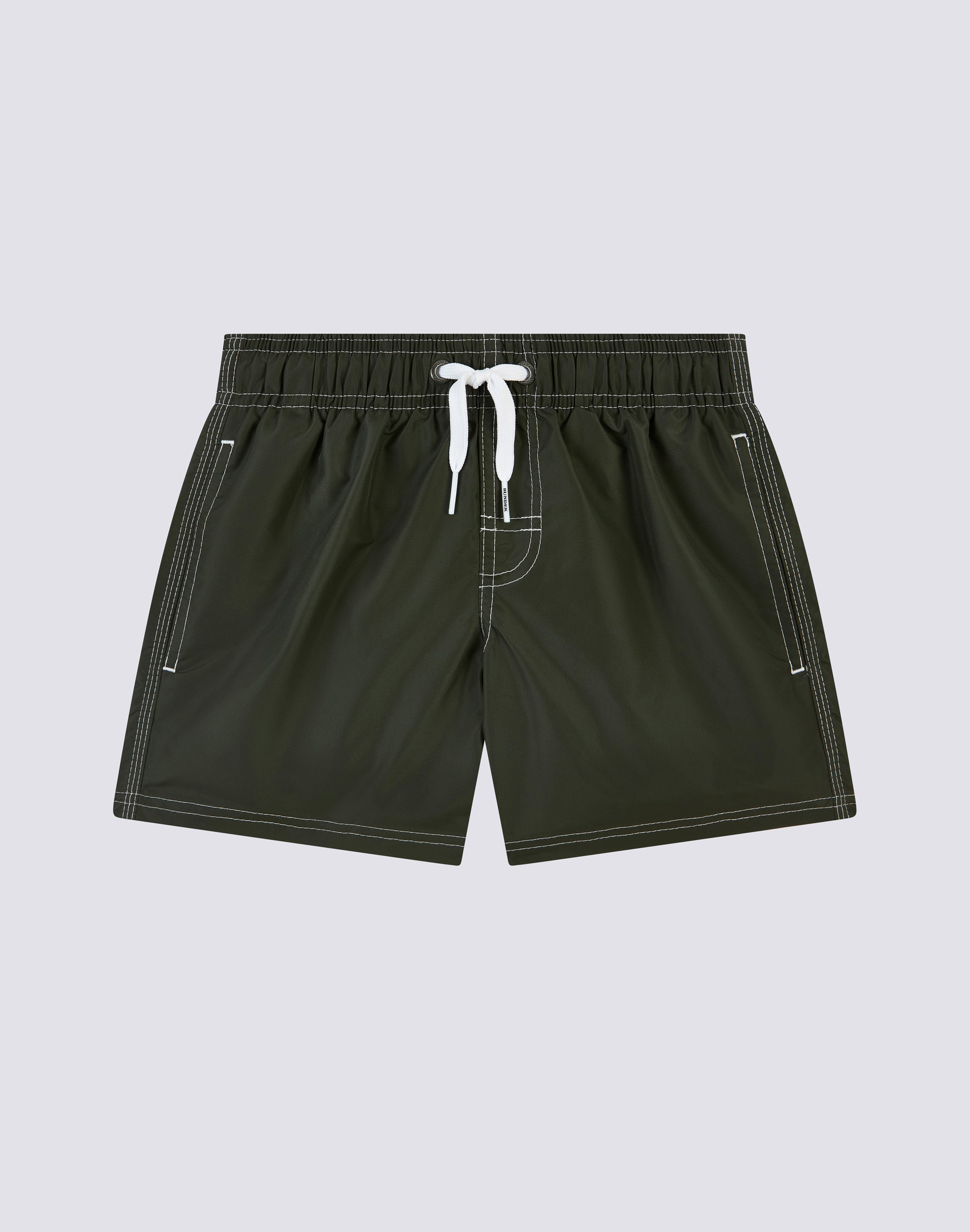 sundek-costume-da-bagno-bambino-corto-vita-elasticata-iconic-taffet-tinta-unita-2 image 2