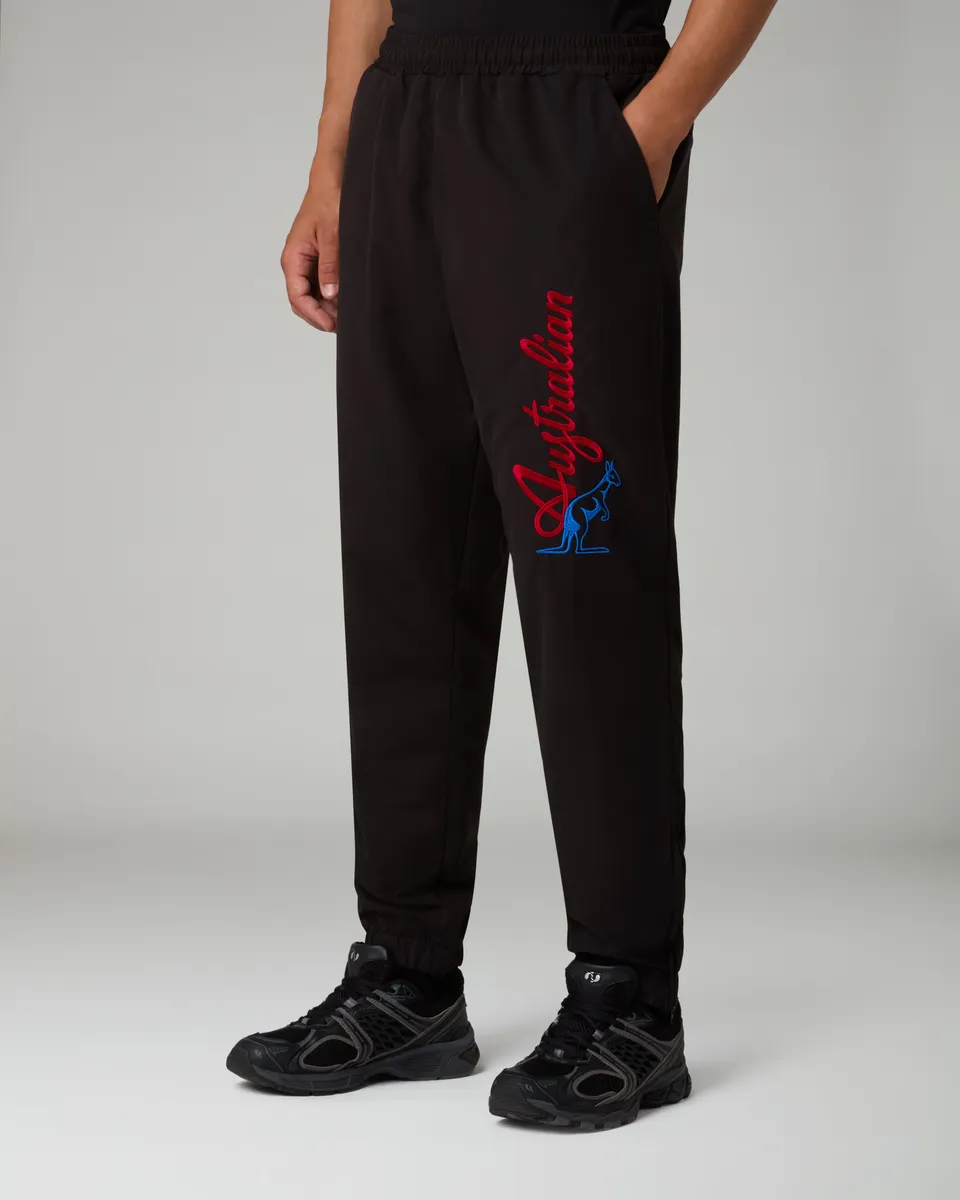 australian-bumper-logo-microtouch-pantalone-tuta-uomo-nero image 1