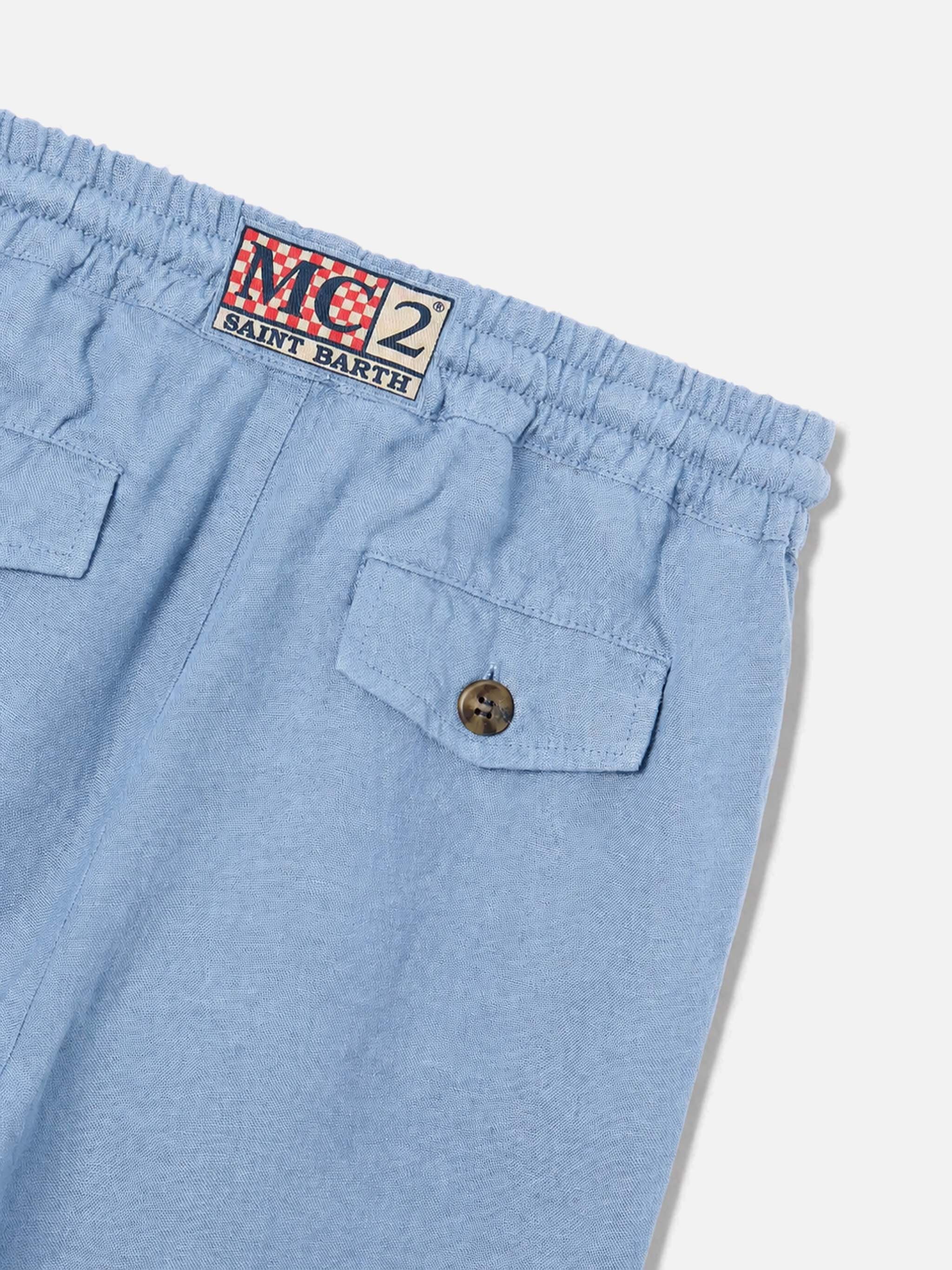 mc2-saint-barth-bermuda-marseille-jr-bambino-shorts-chambray-denim-chiaro image 3