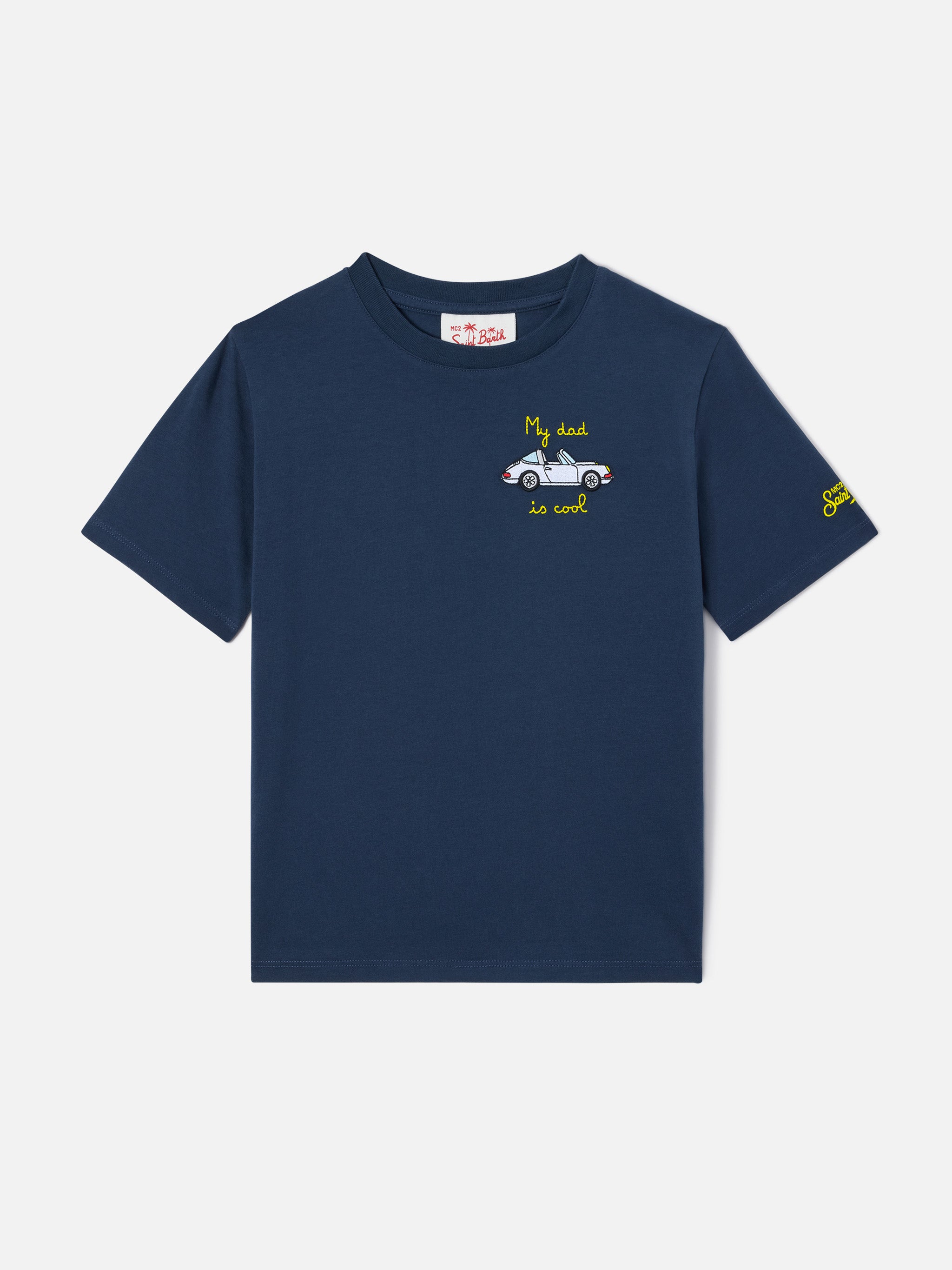 mc2-saint-barth-portofino-jr-t-shirt-bambino-blu-con-ricamo-my-dad-is-cool-porsc image 1
