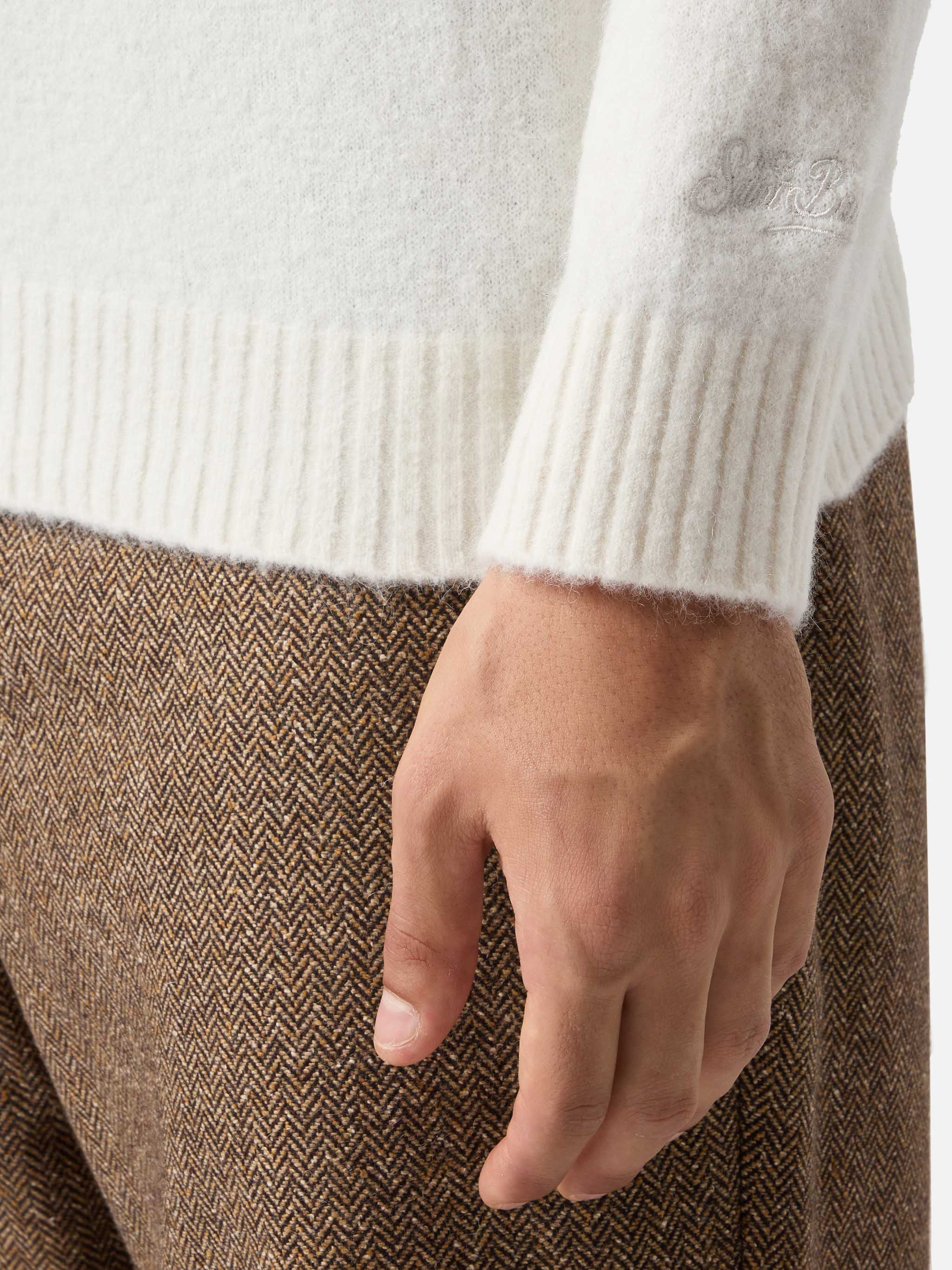mc2-saint-barth-regent-maglione-girocollo-alpaca-stretch-bianco-uomo image 4