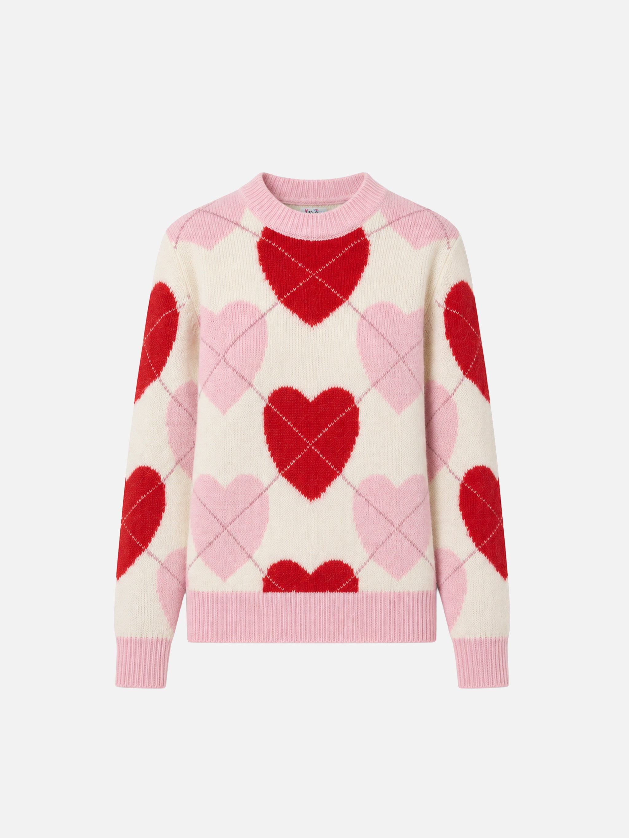 mc2-saint-barth-maglione-donna-new-queen-soft-rosa-jacquard-cuori image 4