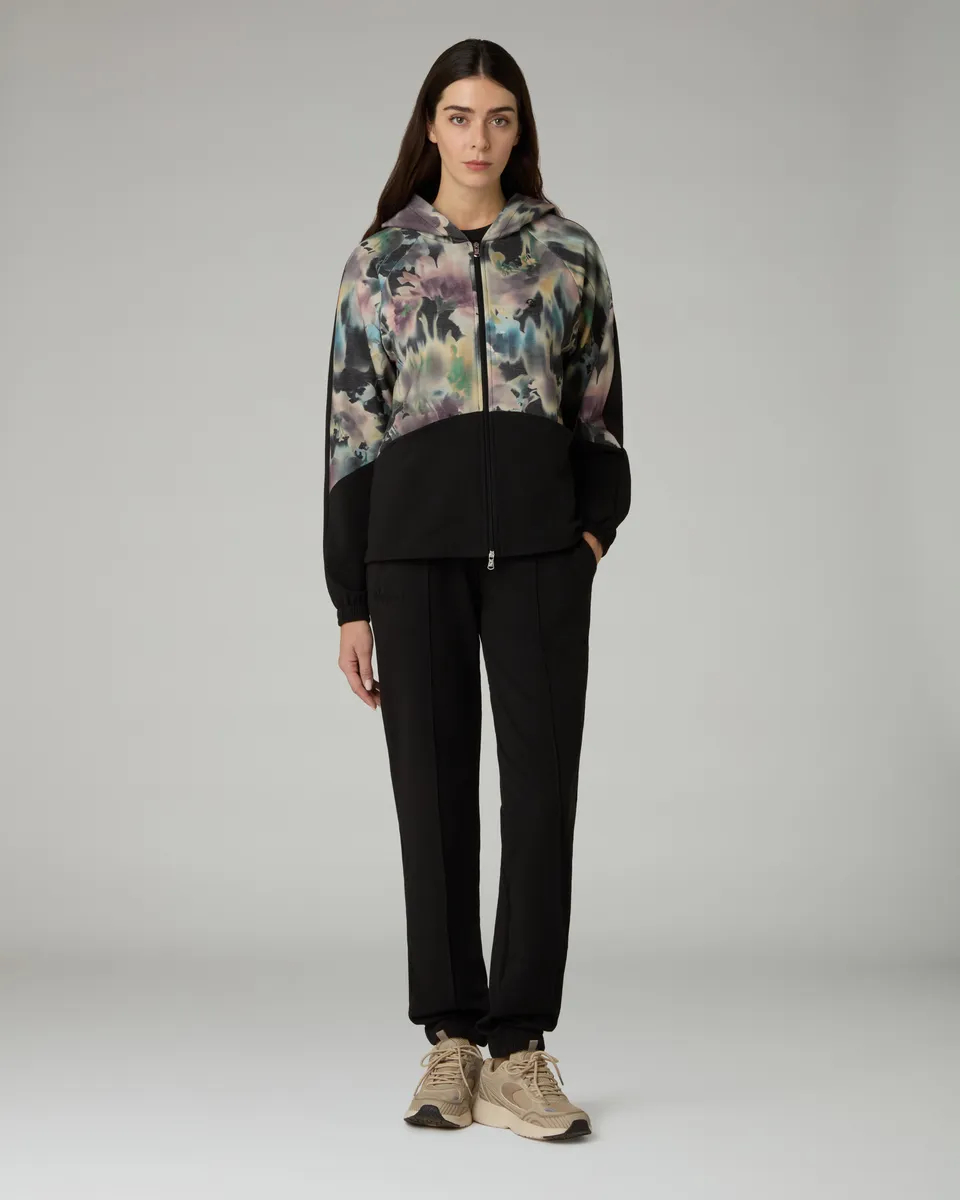 australian-dusty-fleece-tracksuit-tuta-in-felpa-nera-stampata image 1