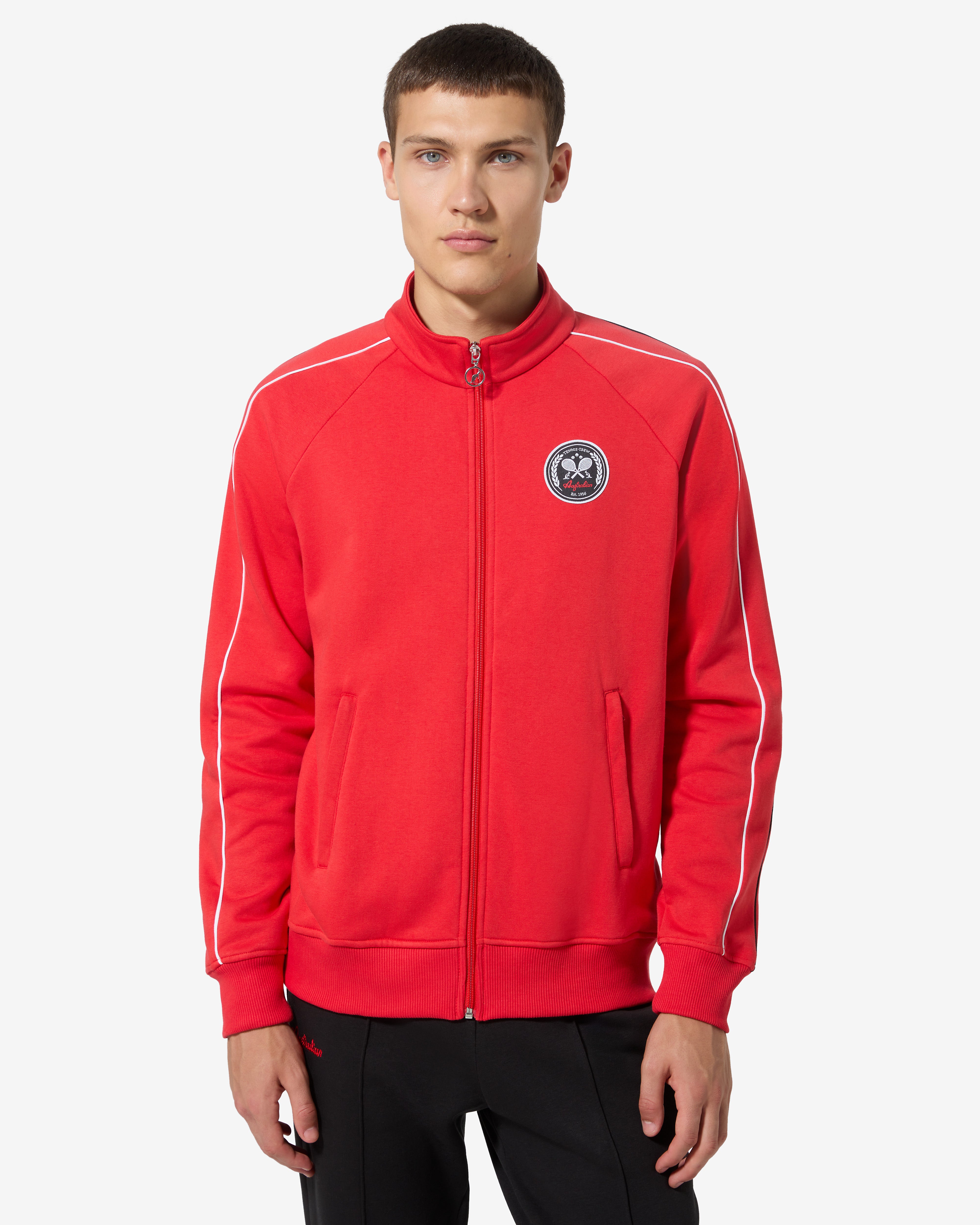 australian-tennis-crew-tuta-da-uomo-in-felpa-rosso-vivo image 3