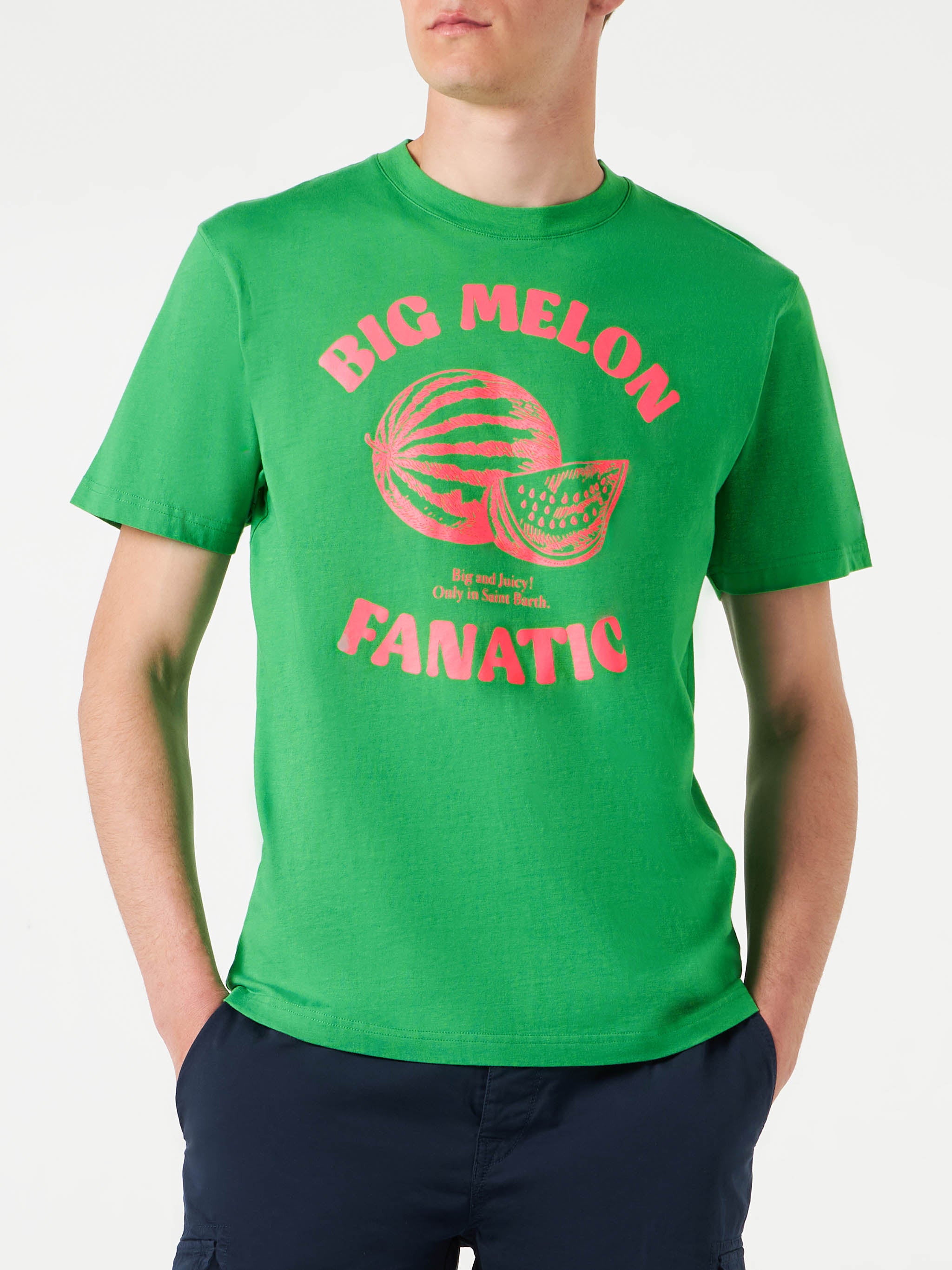mc2-saint-barth-t-shirt-uomo-big-melon-fanatic-verde-cotone image 2