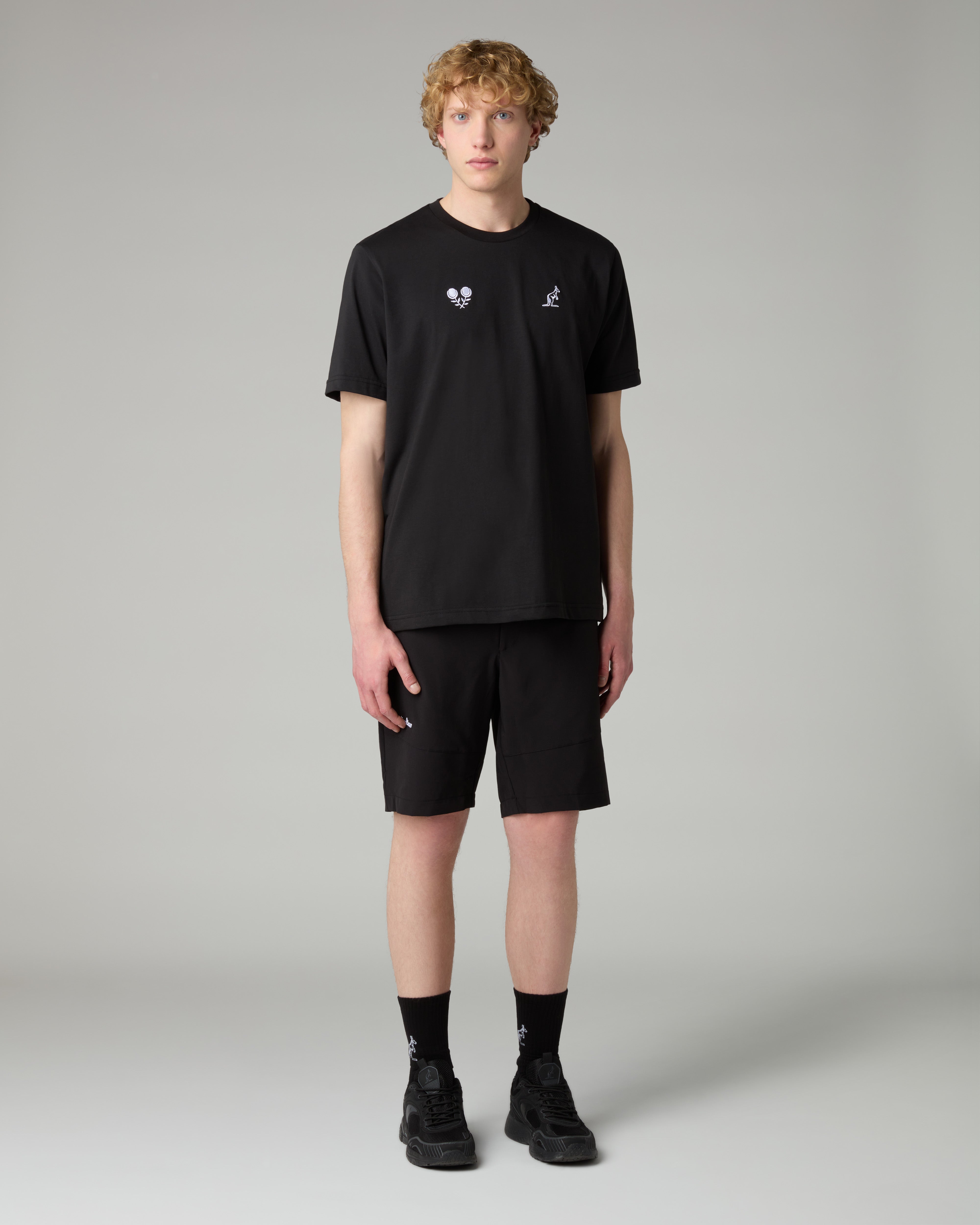 australian-gaucho-t-shirt-cotone-nera-regular-fit-made-in-italy image 2