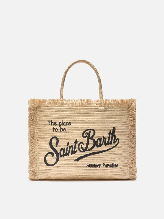borsa-vanity-regular-mc2-saint-barth-effetto-paglia-con-logo-ricamato image 1