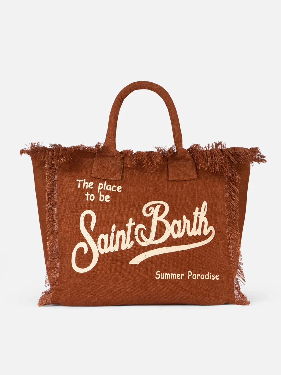 mc2-saint-barth-vanity-borsa-a-spalla-tote-in-lino-marrone-con-logo-ricamato image 1