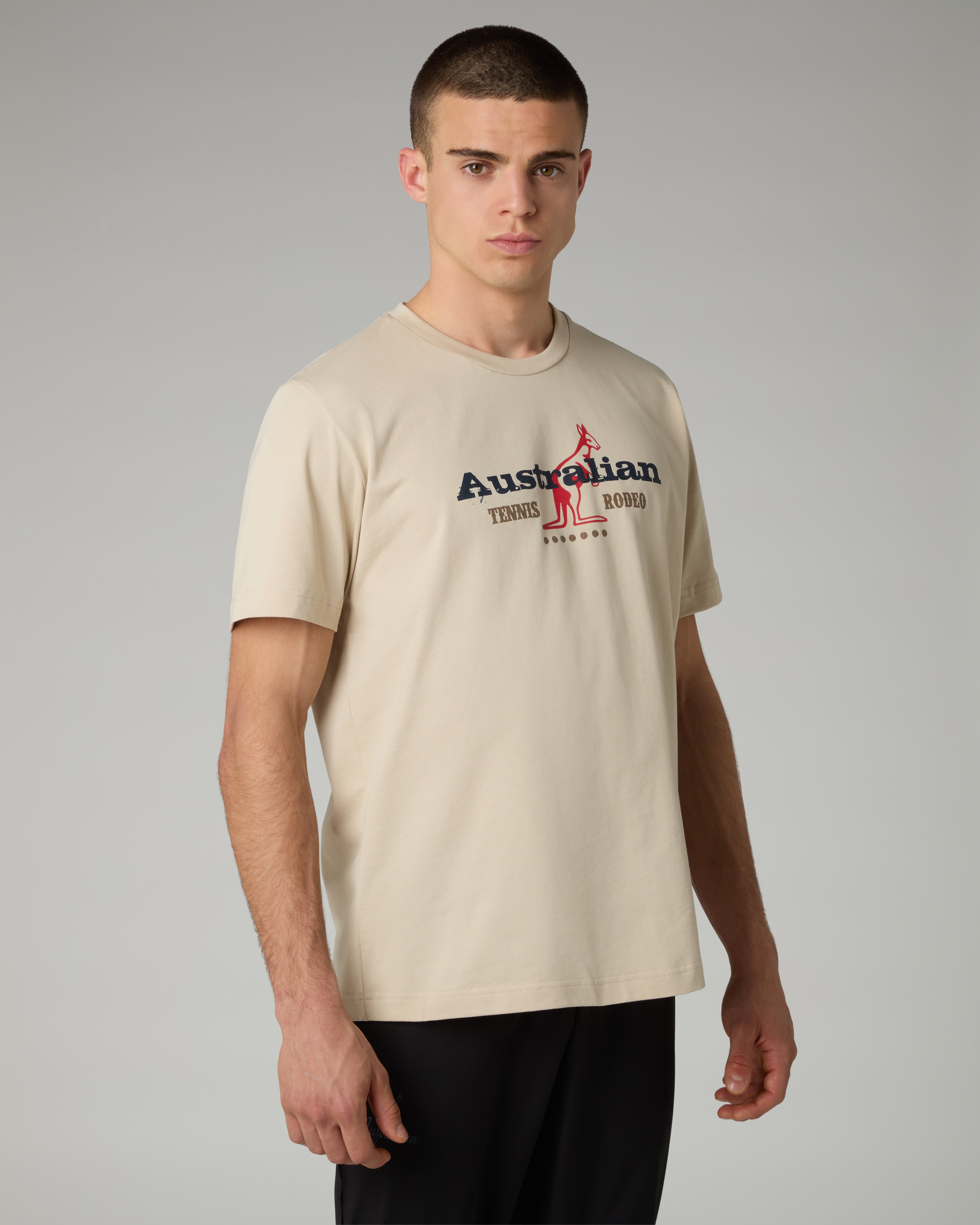 australian-rodeo-t-shirt-t-shirt-cotone-sabbia-regular-fit image 1