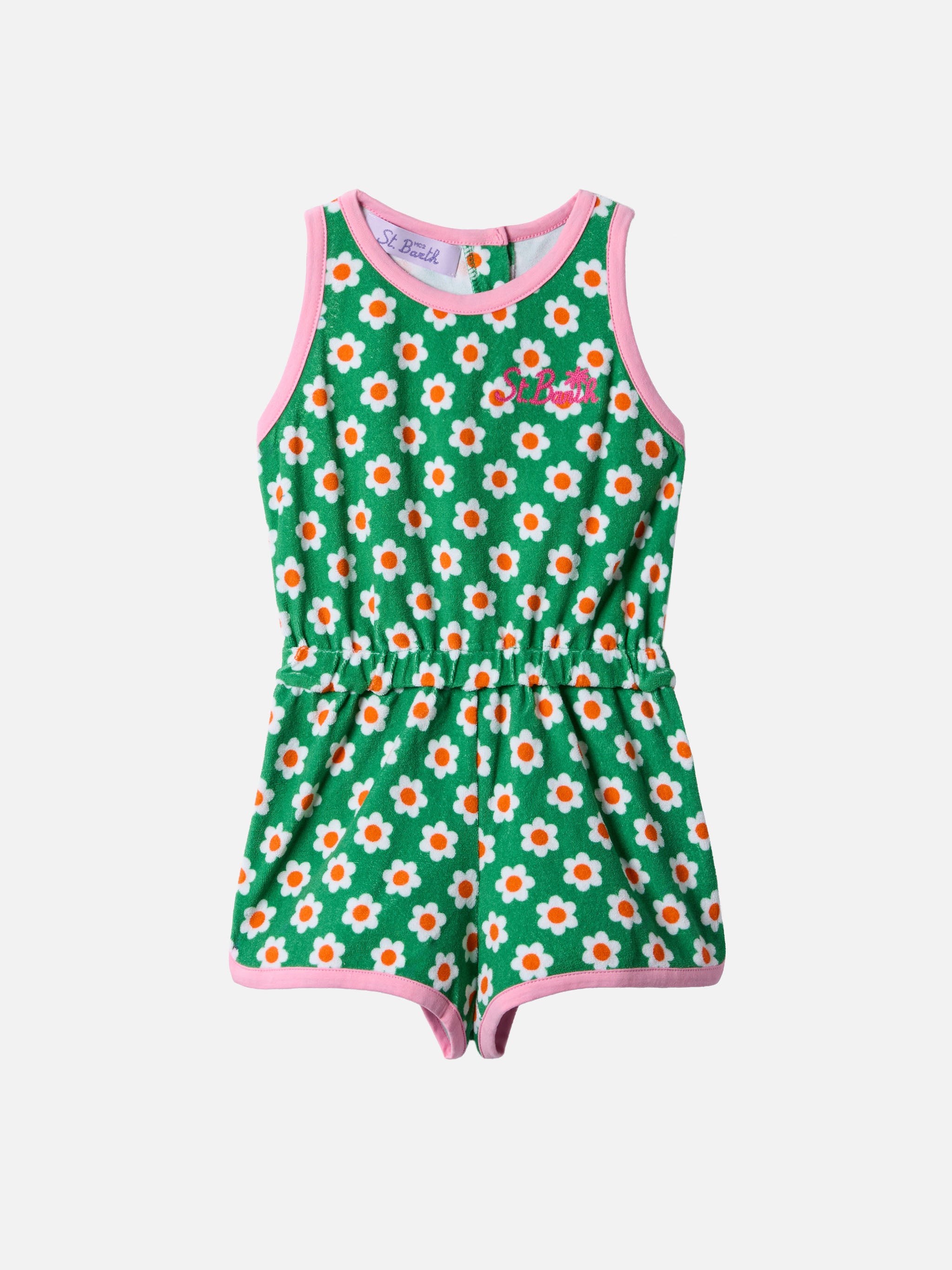 mc2-saint-barth-tutina-myr0001-in-spugna-neonata-stampa-margherite-verde image 1