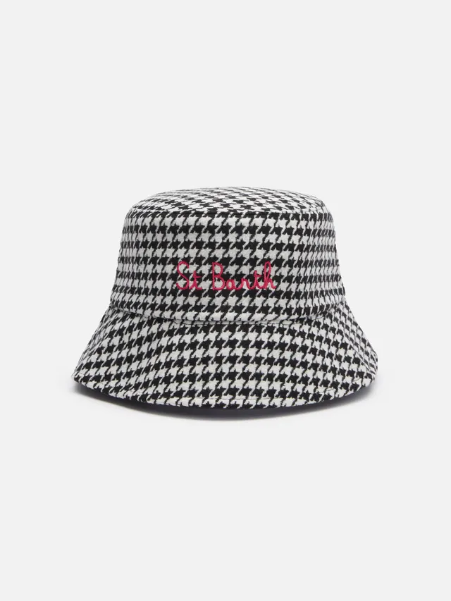 mc2-saint-barth-jude-cappello-da-pescatore-donna-pied-de-poule-bianco image 1