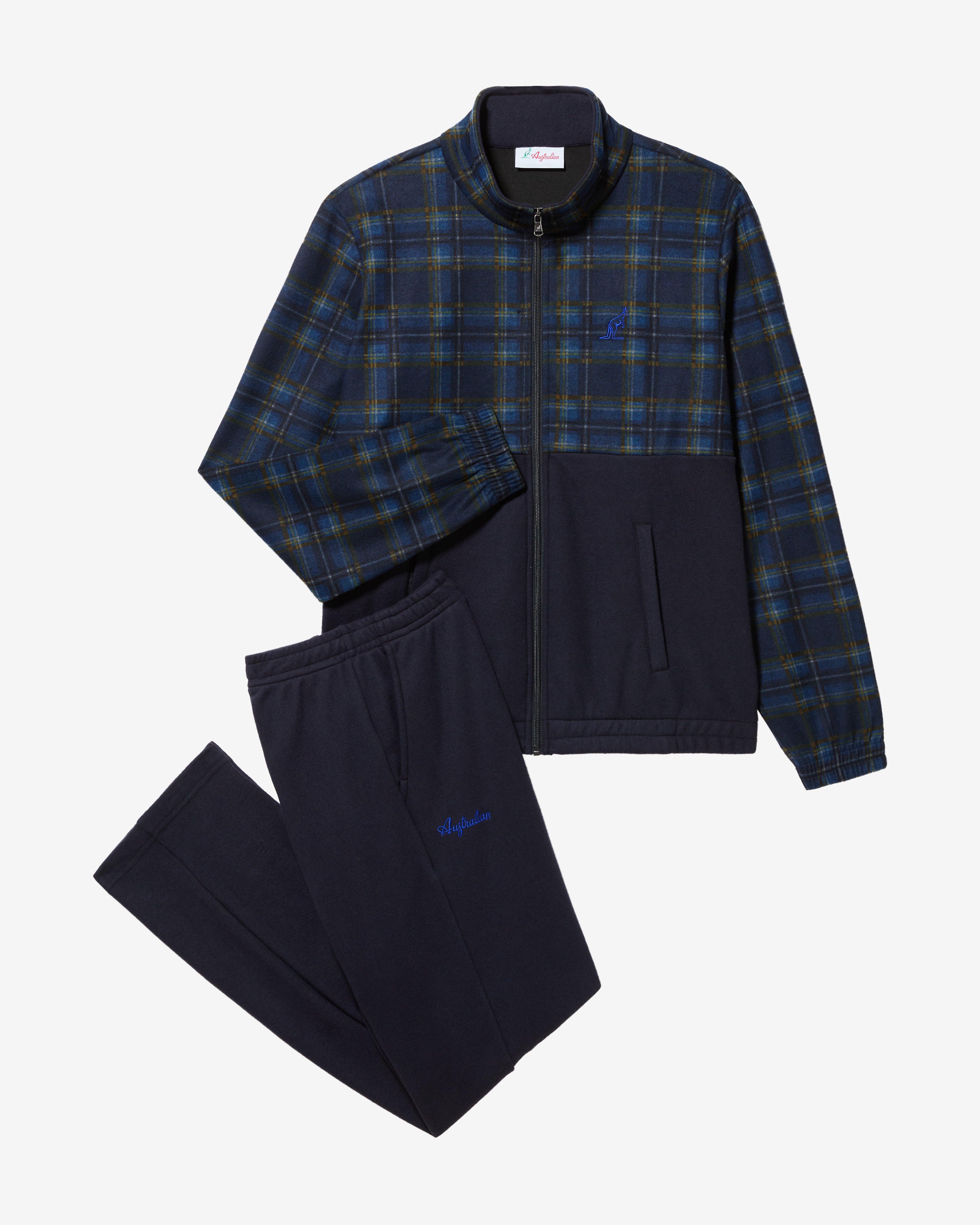 australian-check-tracksuit-tuta-sportiva-softech-check-blu-navy image 8