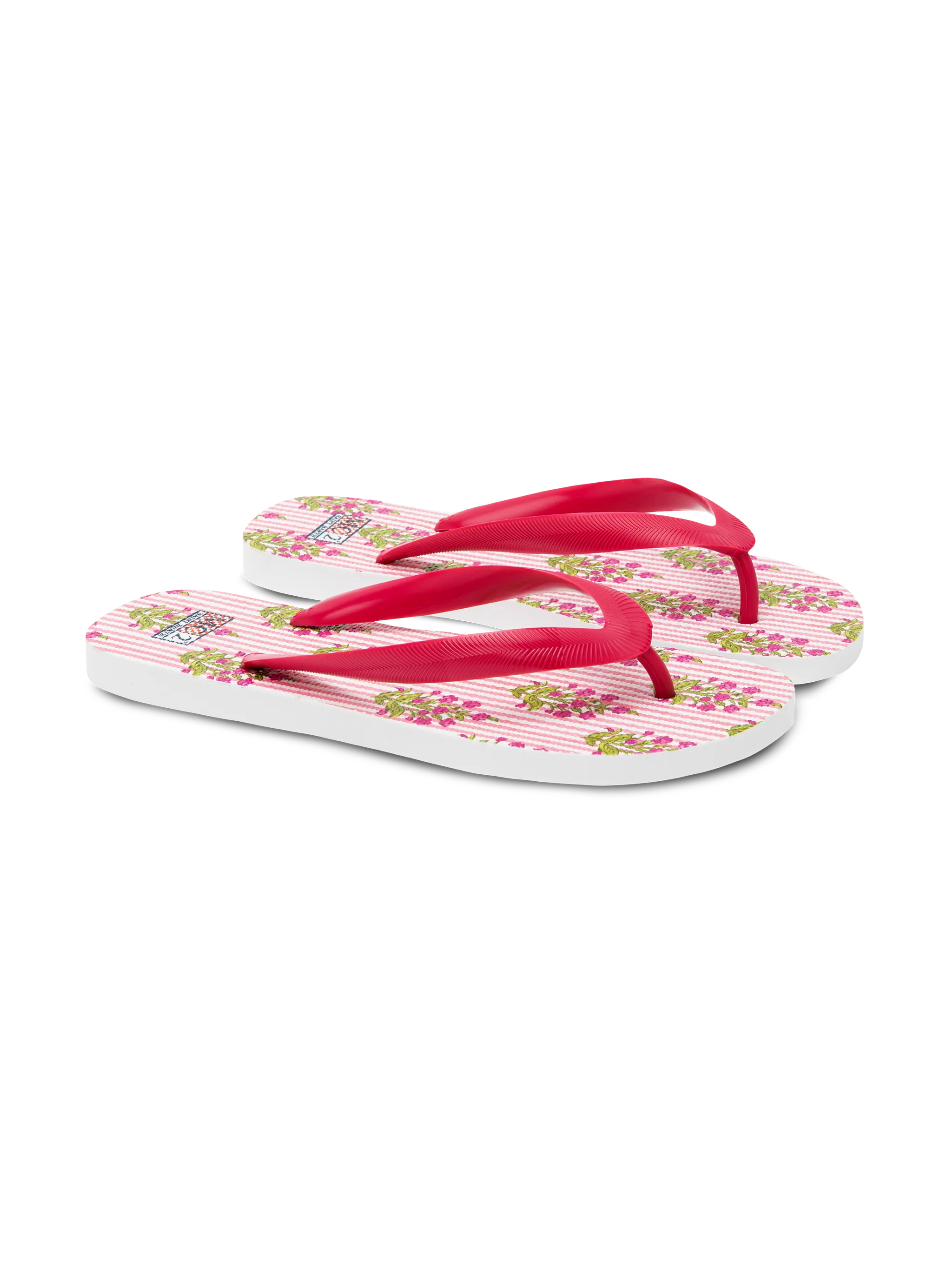 mc2-saint-barth-infradito-alma-con-stampa-floreale-rosa image 1