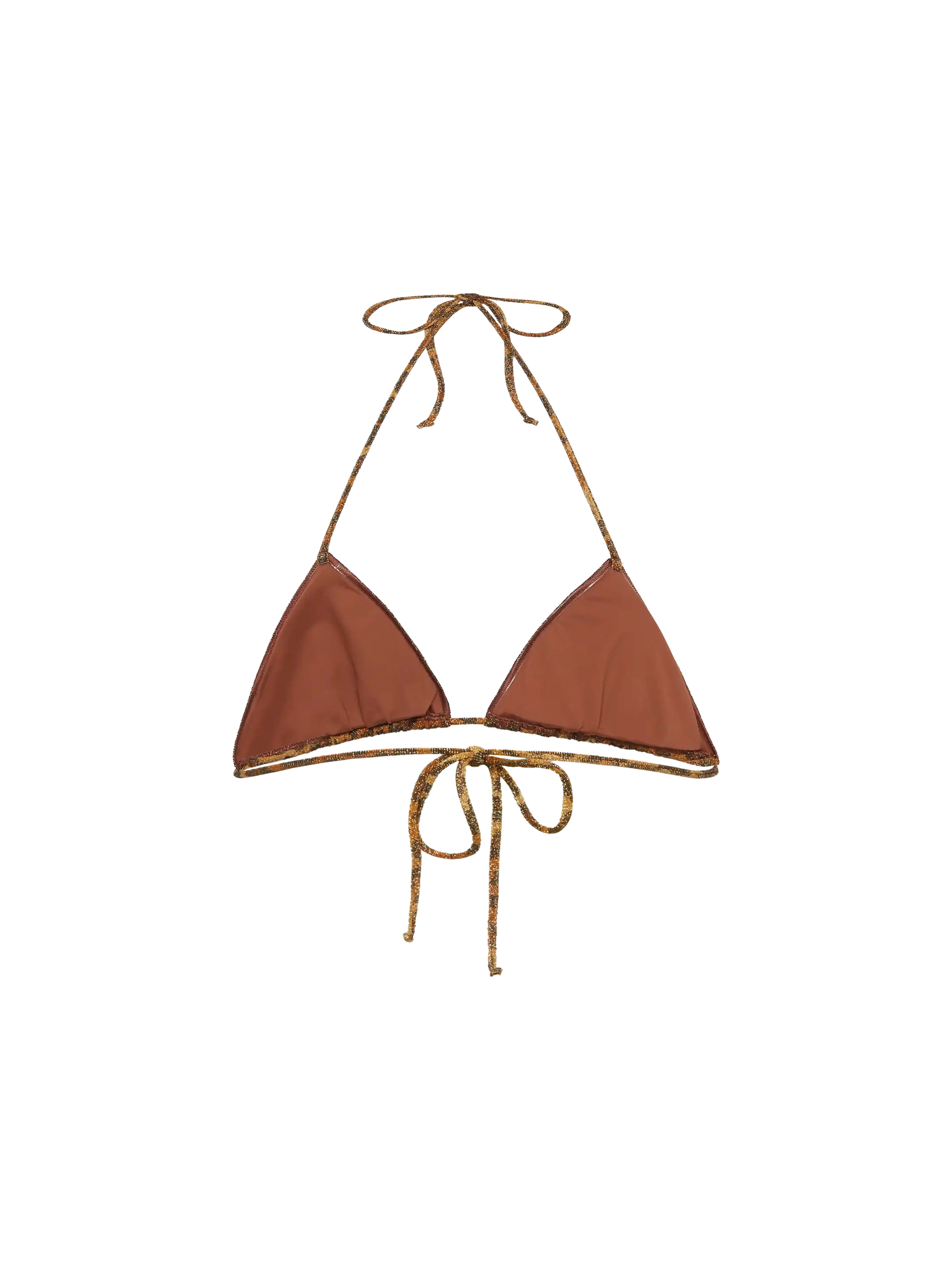 mc2-saint-barth-leah-top-bikini-triangolo-donna-lurex-animalier-marrone image 2