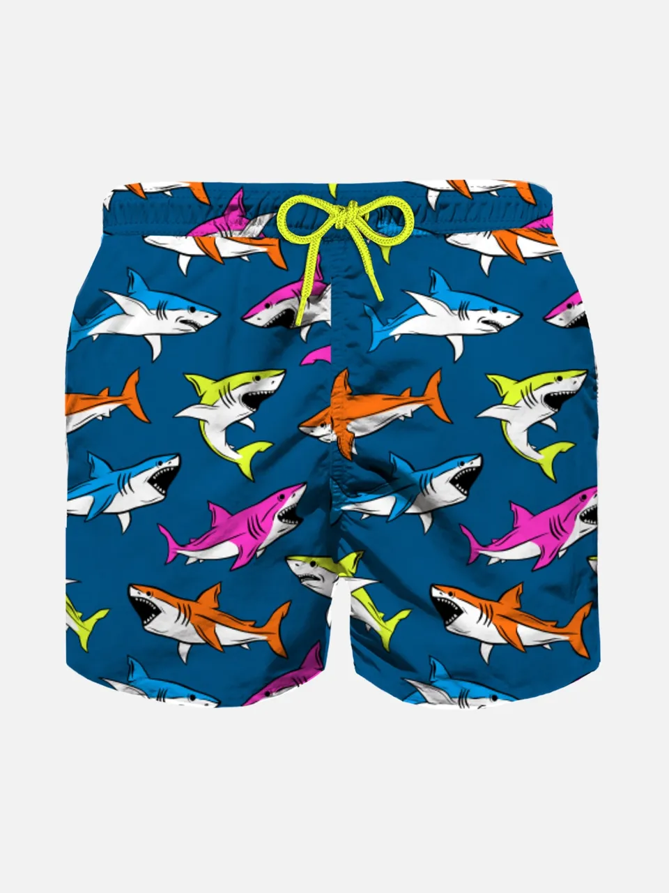 mc2-saint-barth-costume-boxer-bambino-squali-multicolore-blu image 1