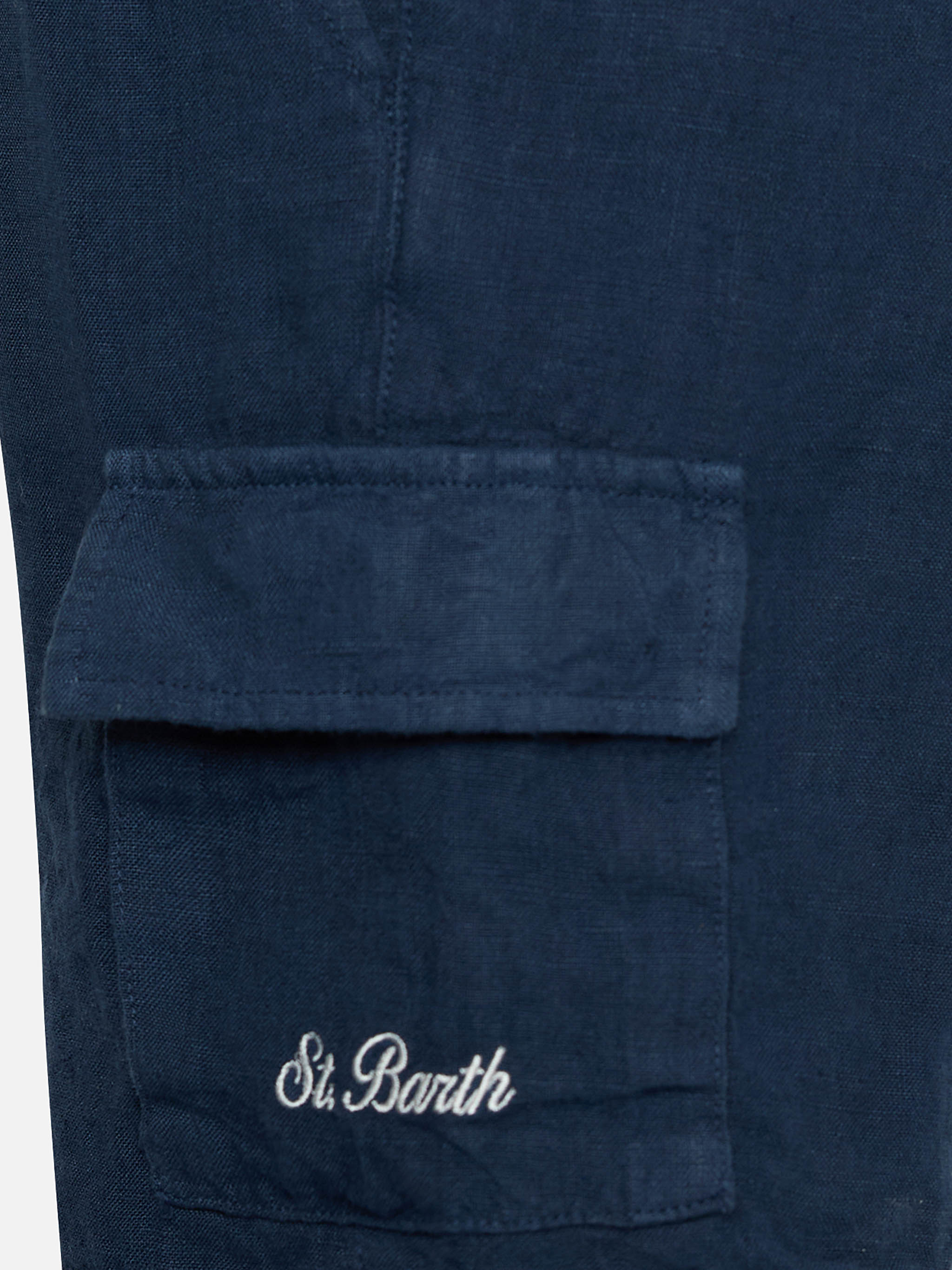 mc2-saint-barth-marseille-jr-bermuda-bambino-in-lino-blu-navy image 3