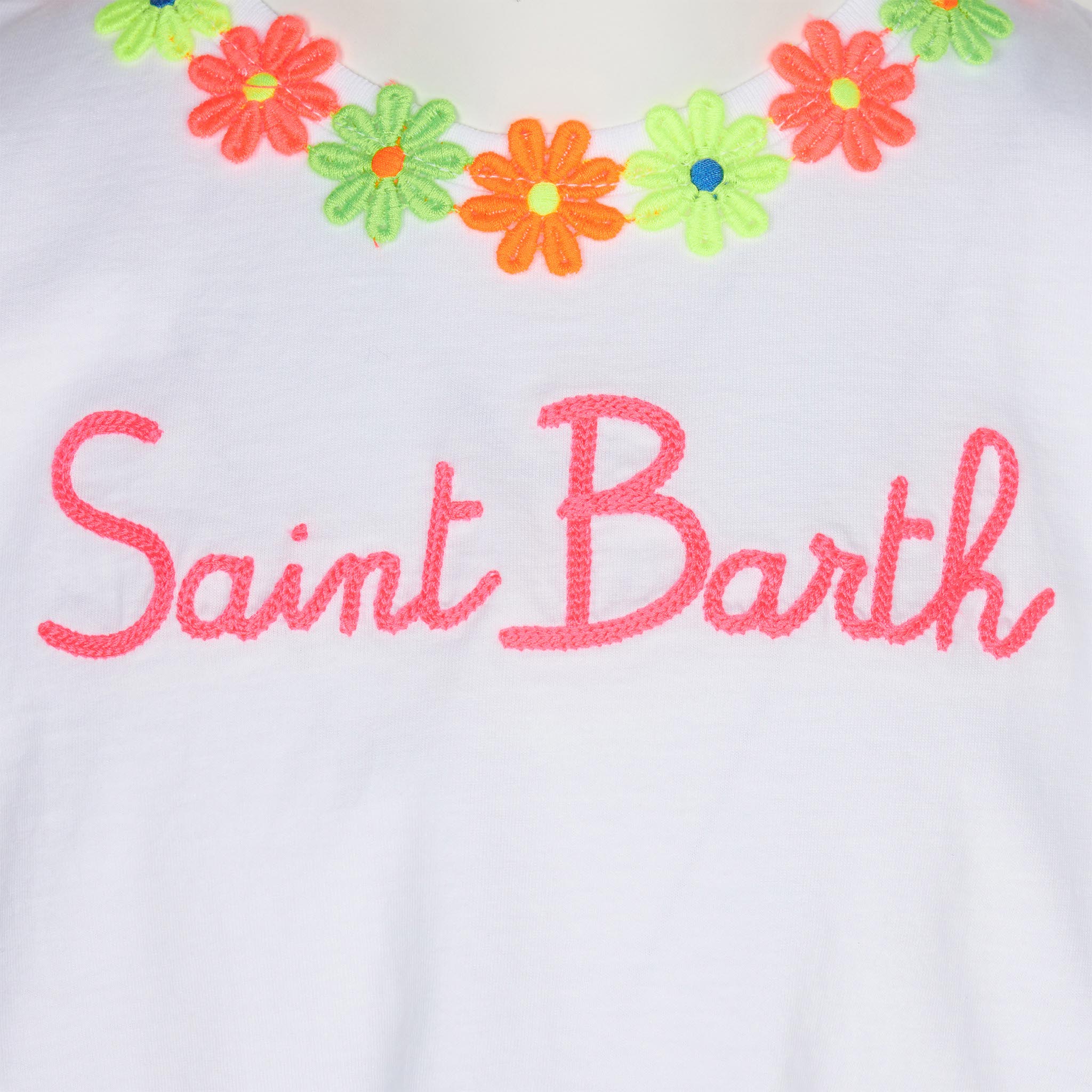 mc2-saint-barth-t-shirt-ecstasea-bambina-cotone-bianco-con-ricamo image 2
