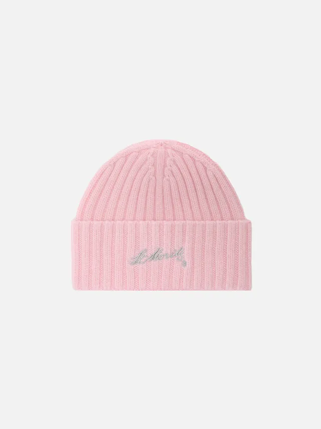 mc2-saint-barth-wengen-berretto-cashmere-rosa-ricamo-st-moritz image 1