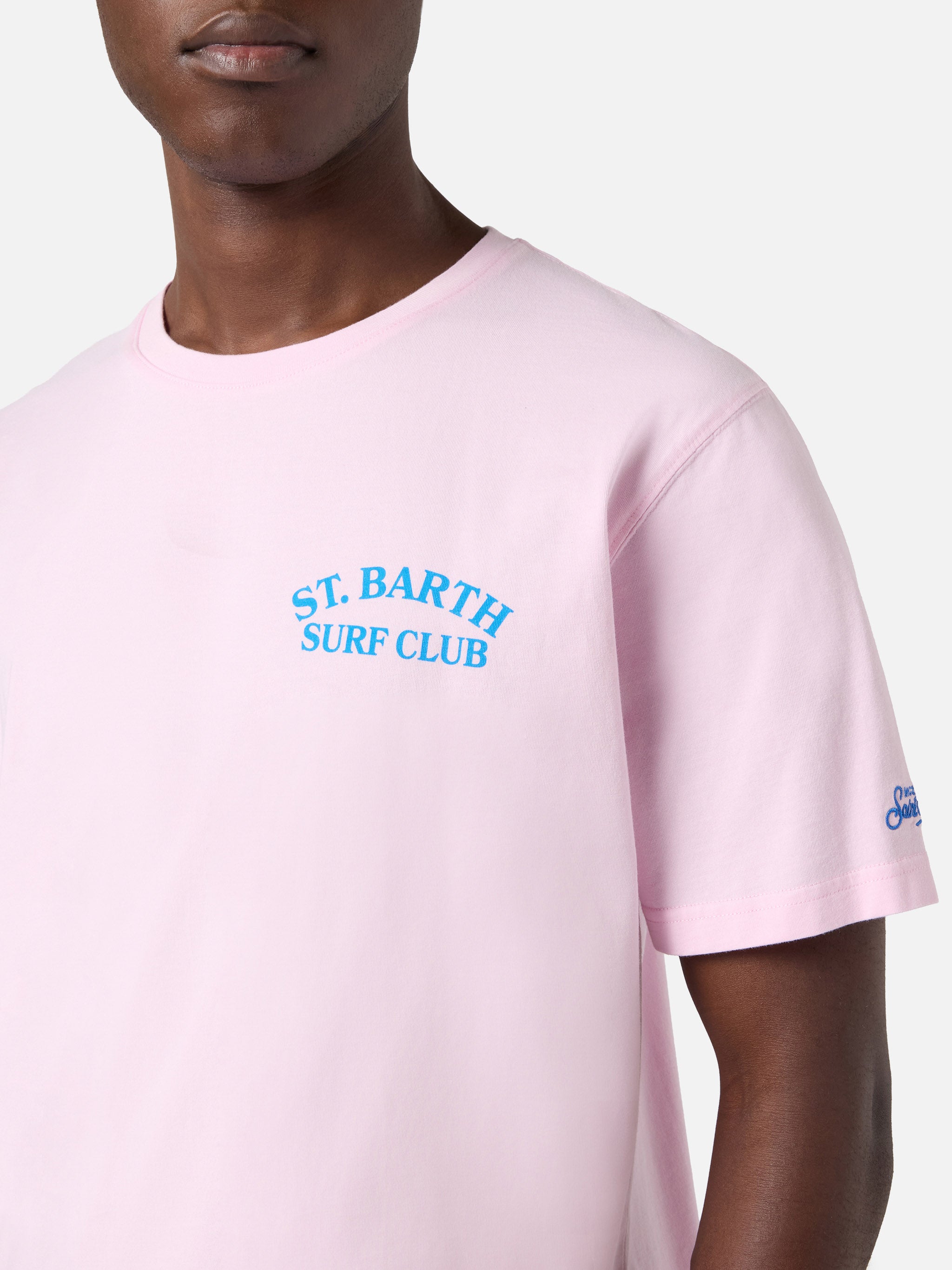 mc2-saint-barth-portland-t-shirt-uomo-rosa-st-barth-surf-club-cotone image 2