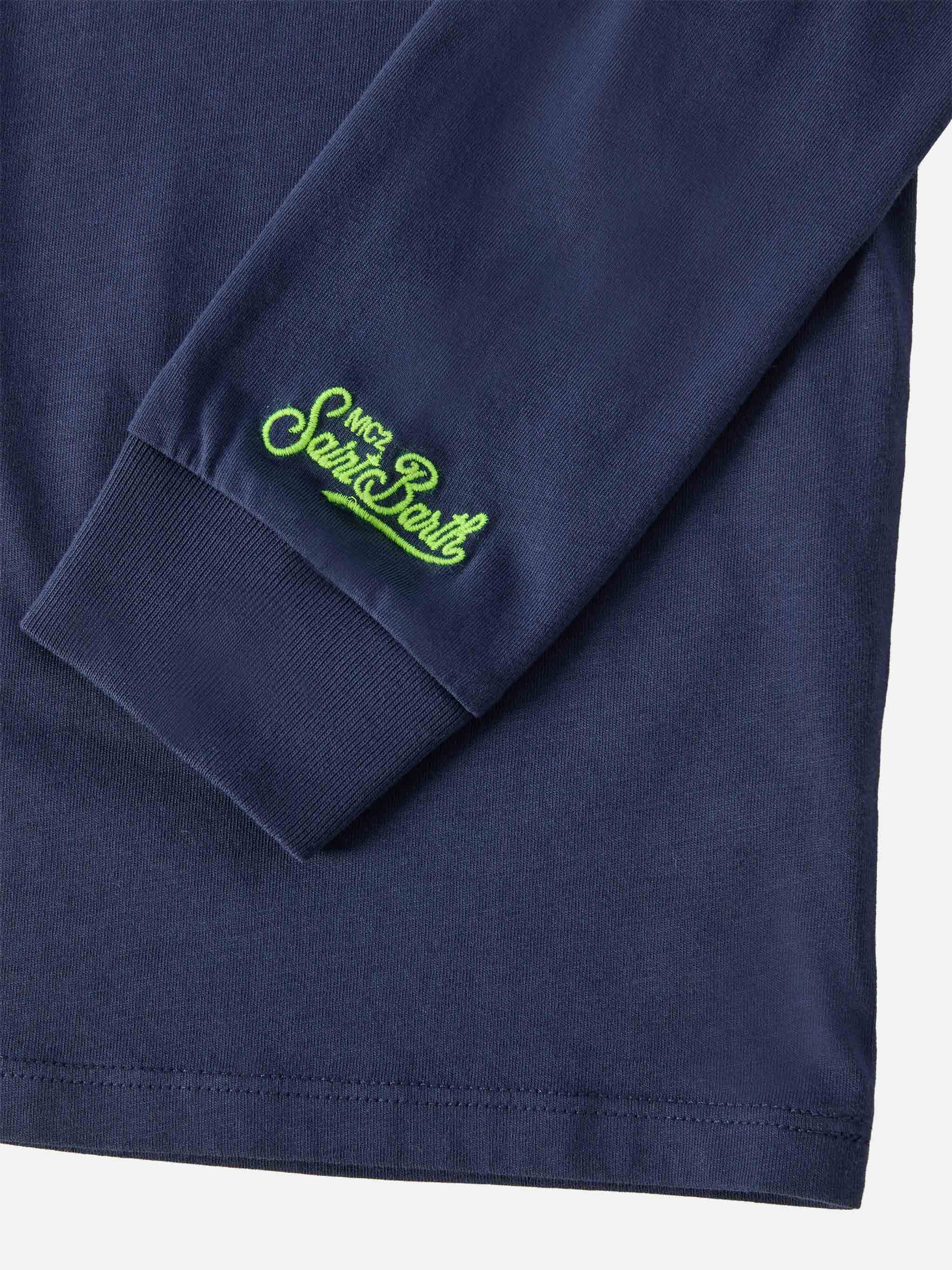 mc2-saint-barth-t-shirt-luton-jr-blu-con-ricamo-bello-e-monello image 3