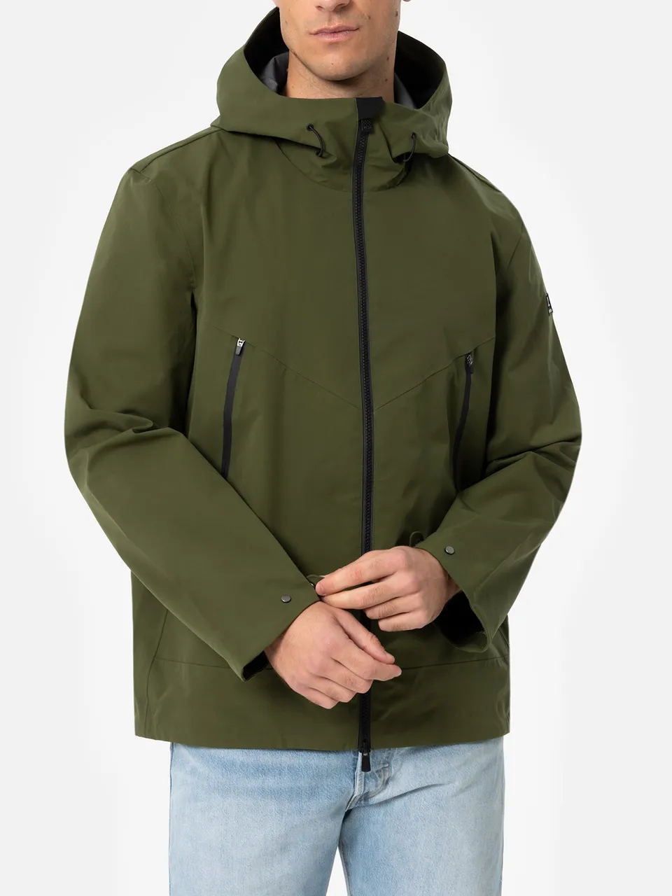 mc2-saint-barth-giacca-parson-in-tessuto-tecnico-3-layer-verde-militare image 1