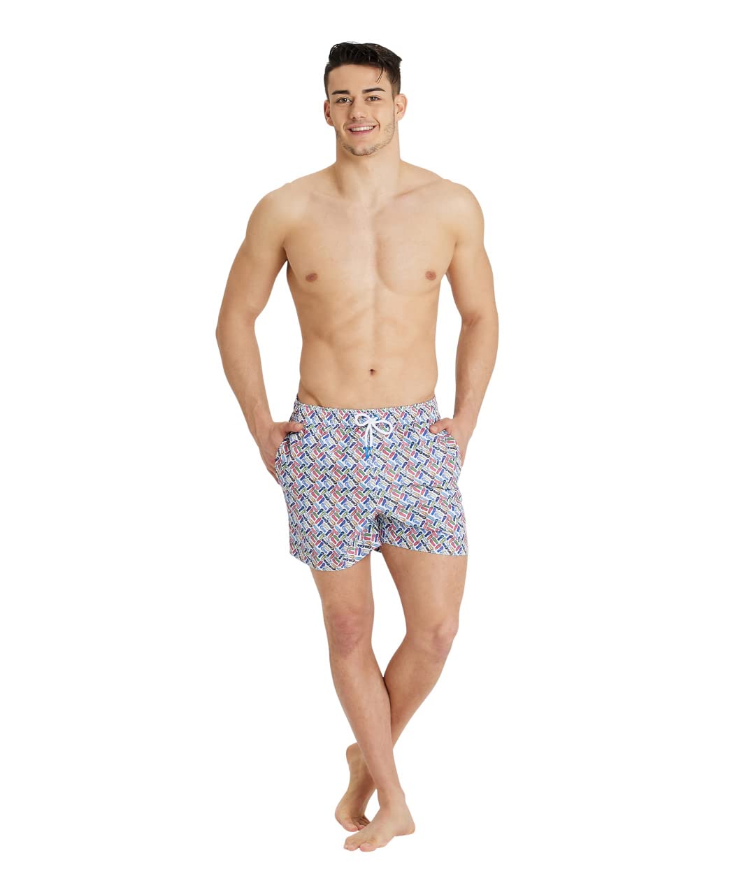 arena-allover-costume-mare-uomo-boxer-piscina-in-tessuto-riciclato image 3