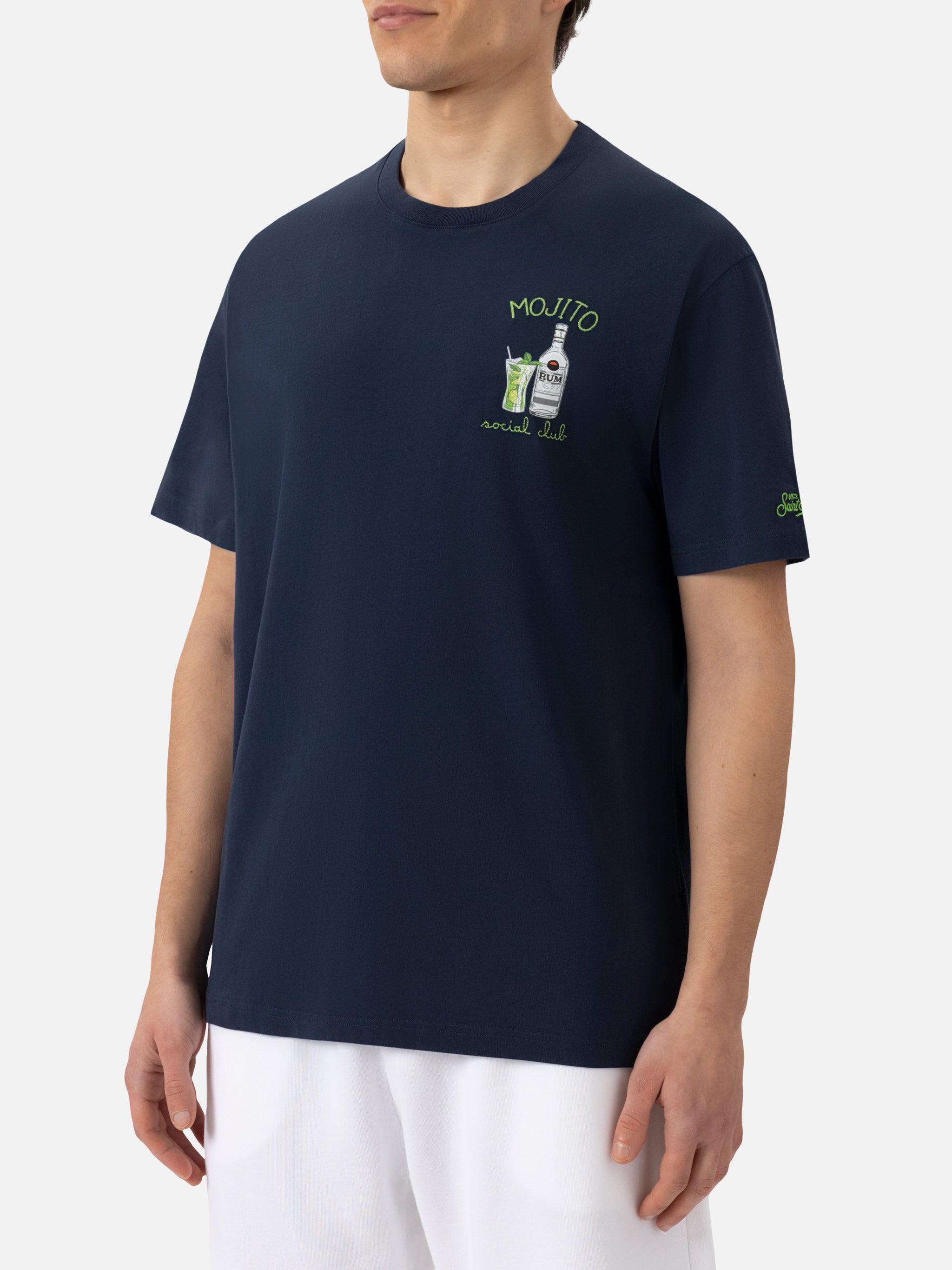 mc2-saint-barth-t-shirt-man-mojito-social-club-in-cotone-blu-navy image 2