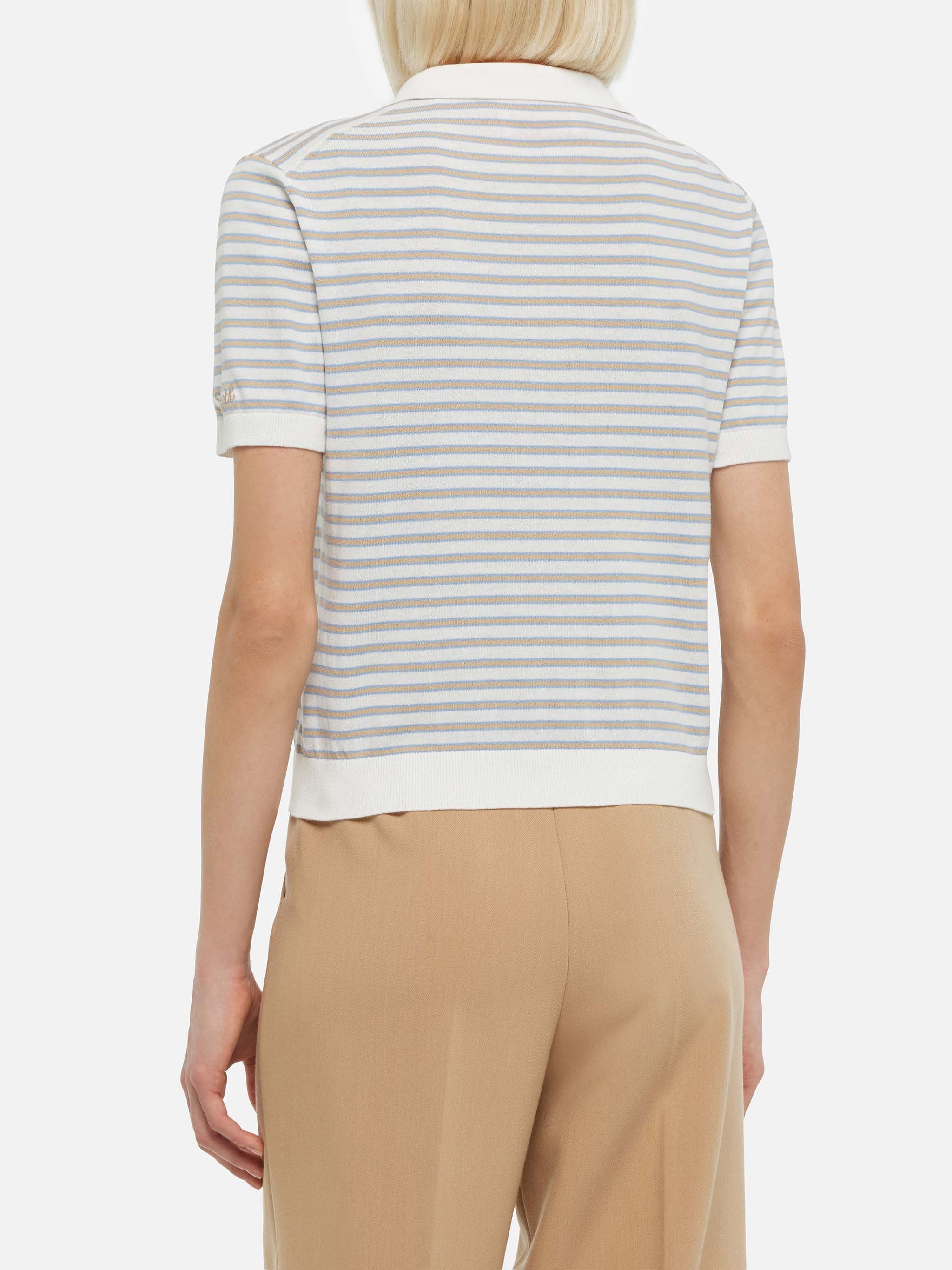 polo-evonne-in-maglia-a-righe-beige-mc2-saint-barth image 4