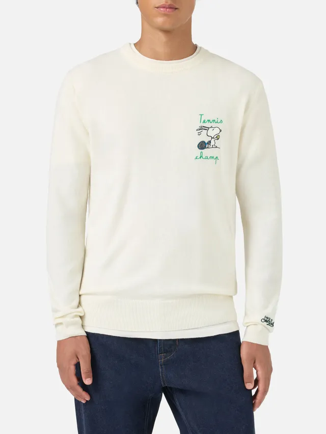 mc2-saint-barth-heron-maglione-girocollo-uomo-snoopy-tennis-champ-peanuts-specia image 1