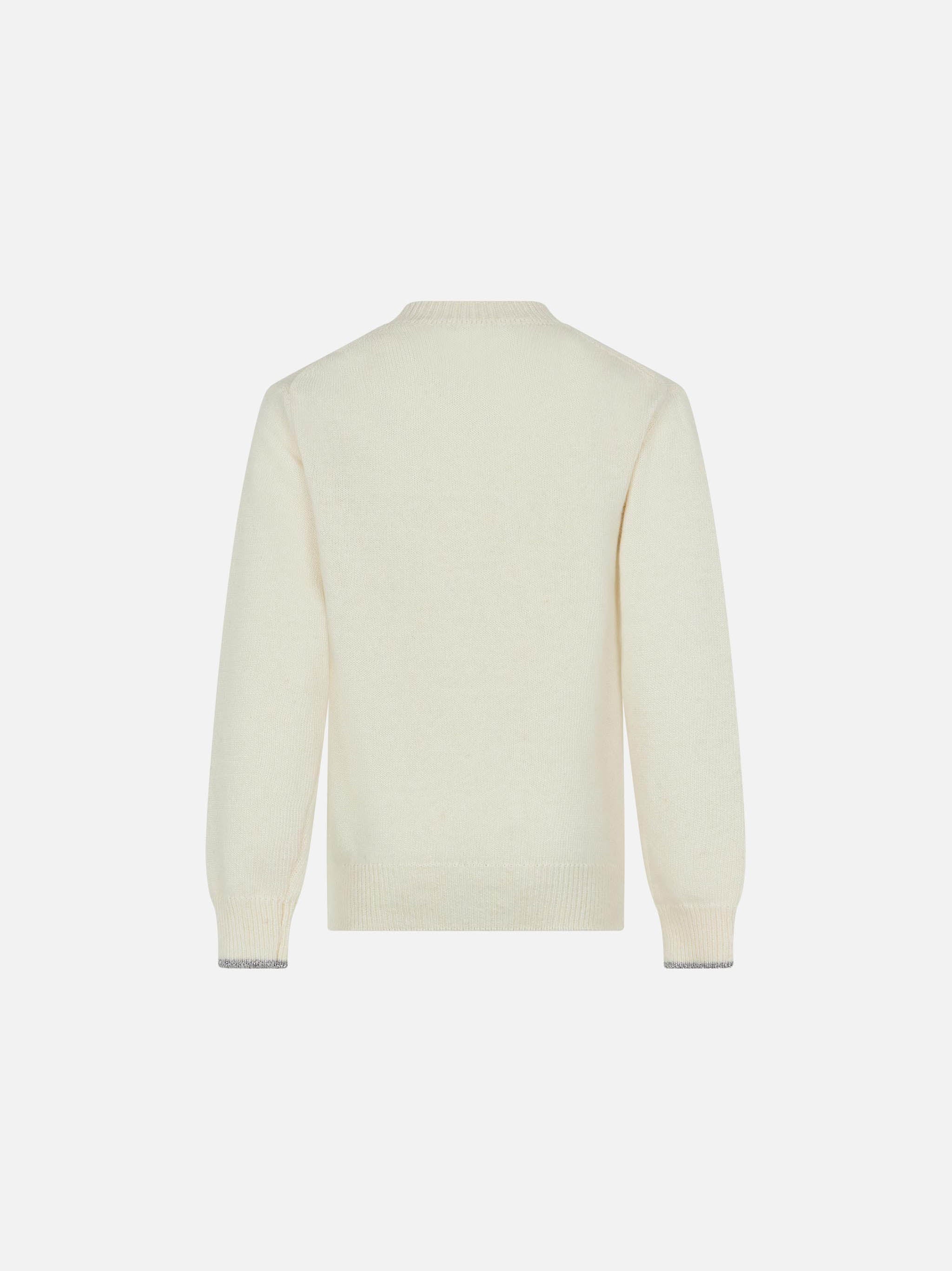 mc2-saint-barth-maglione-bambina-girocollo-all-i-need-is-snow-in-misto-cashmere image 2