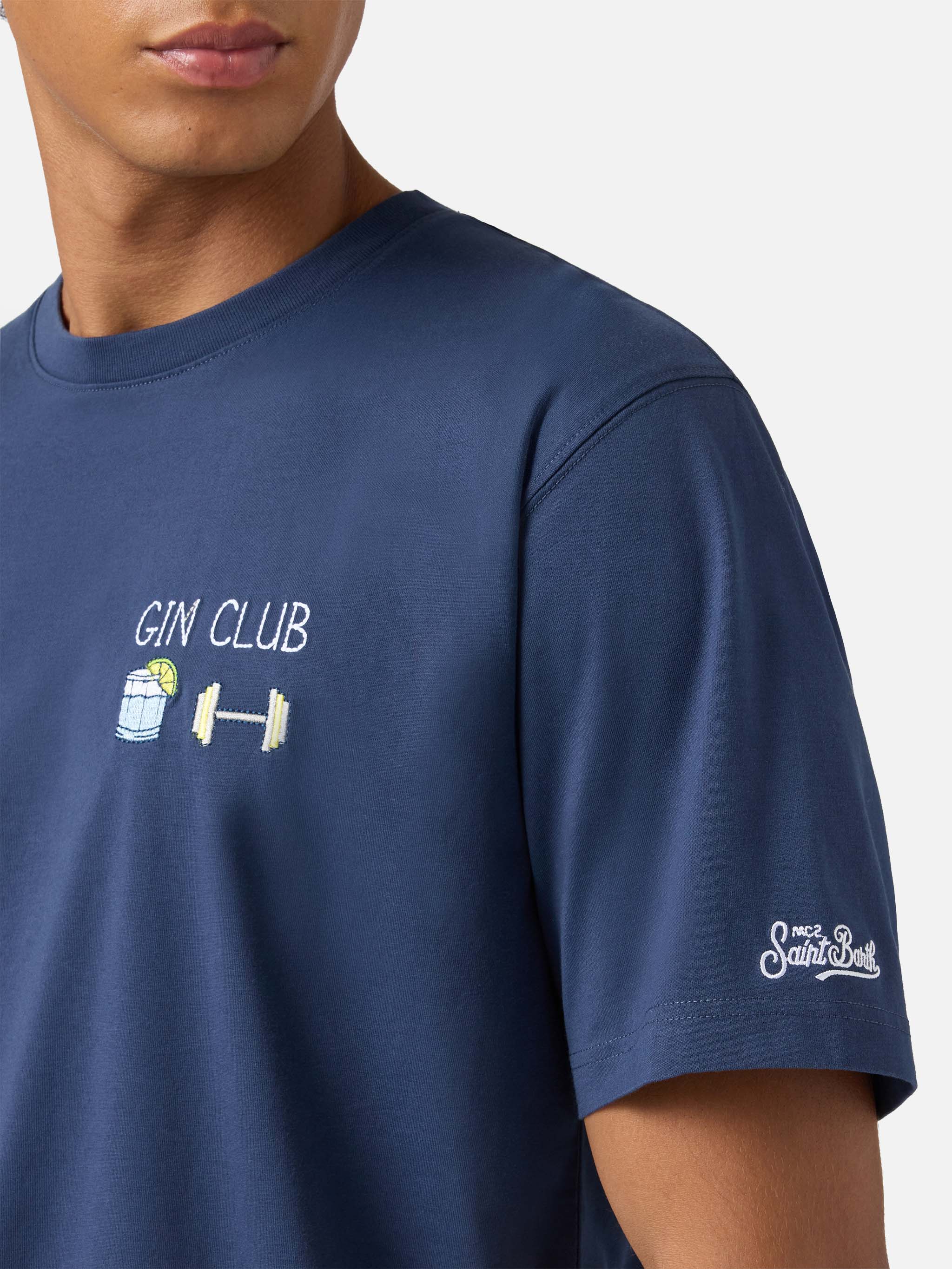 mc2-saint-barth-arnott-t-shirt-uomo-in-cotone-blu-navy-con-ricamo-gin-club image 1