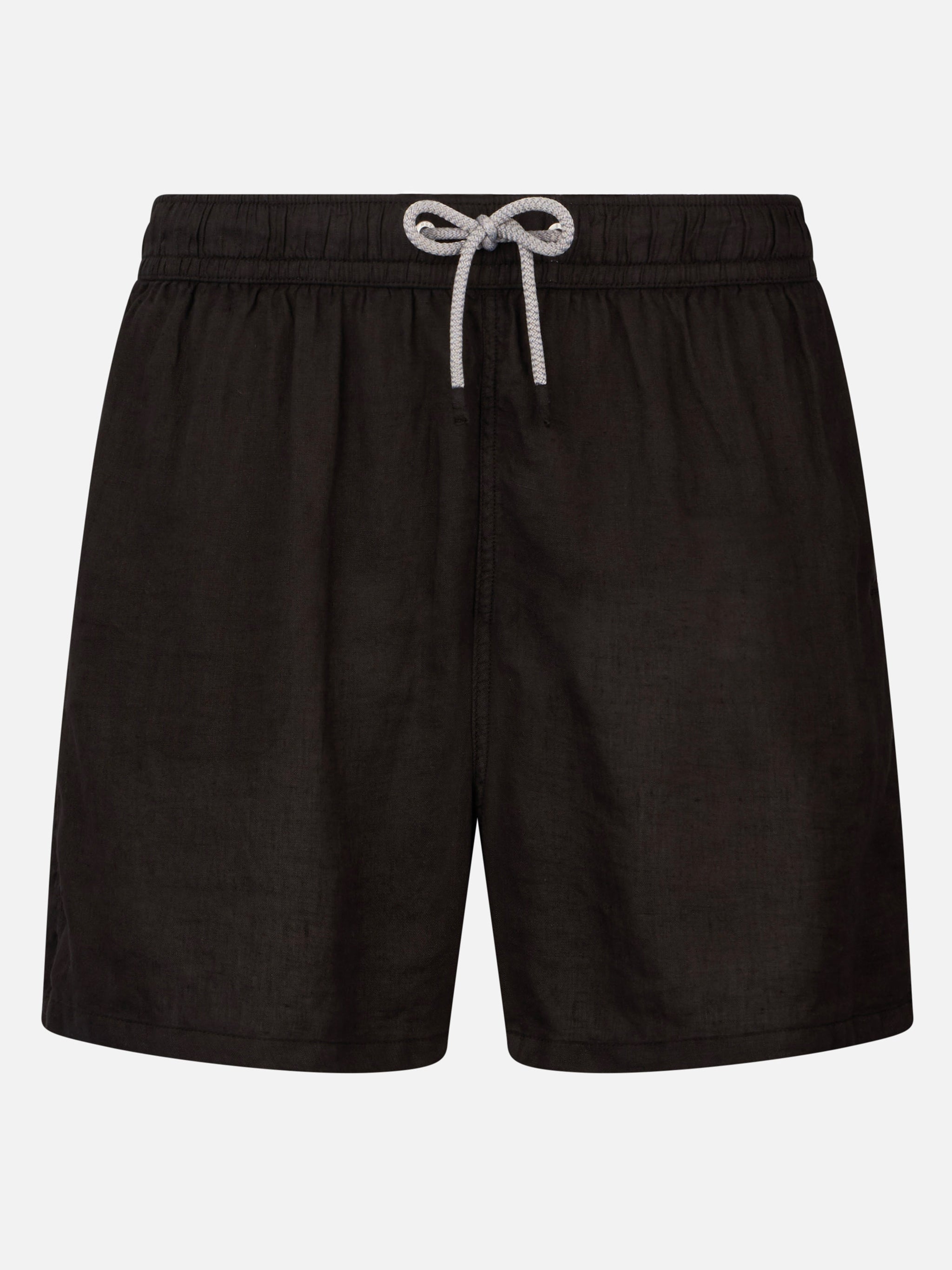mc2-saint-barth-gustavia-costume-mare-uomo-lino-nero-tinta-unita image 1